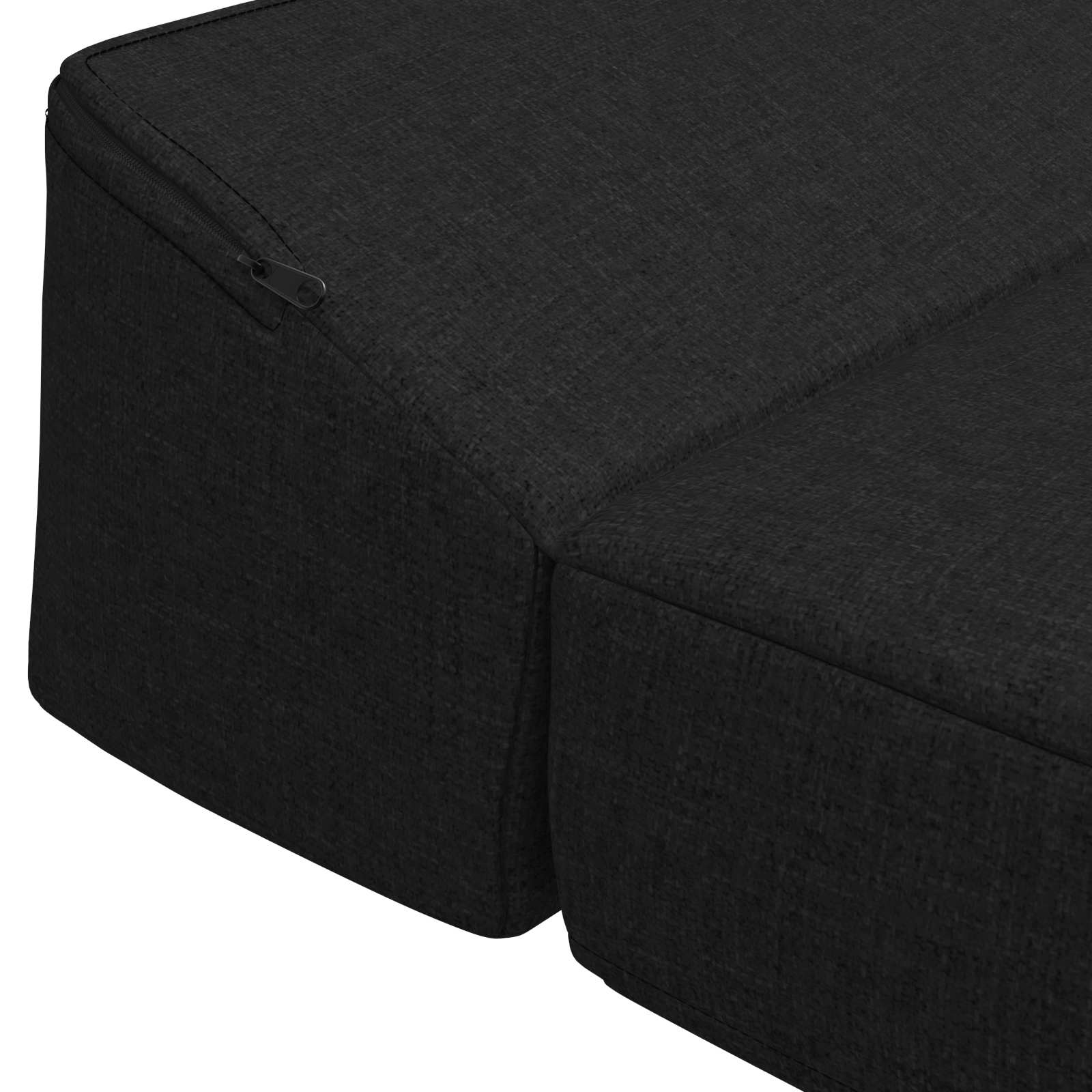 Sofa na razvlačenje Crna 200 x 70 x 10 cm Tkanina