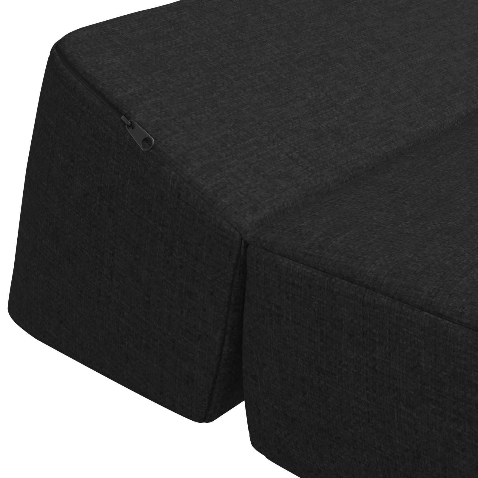 Sofa na razvlačenje Crna 60 x 70 x 41 cm Tkanina