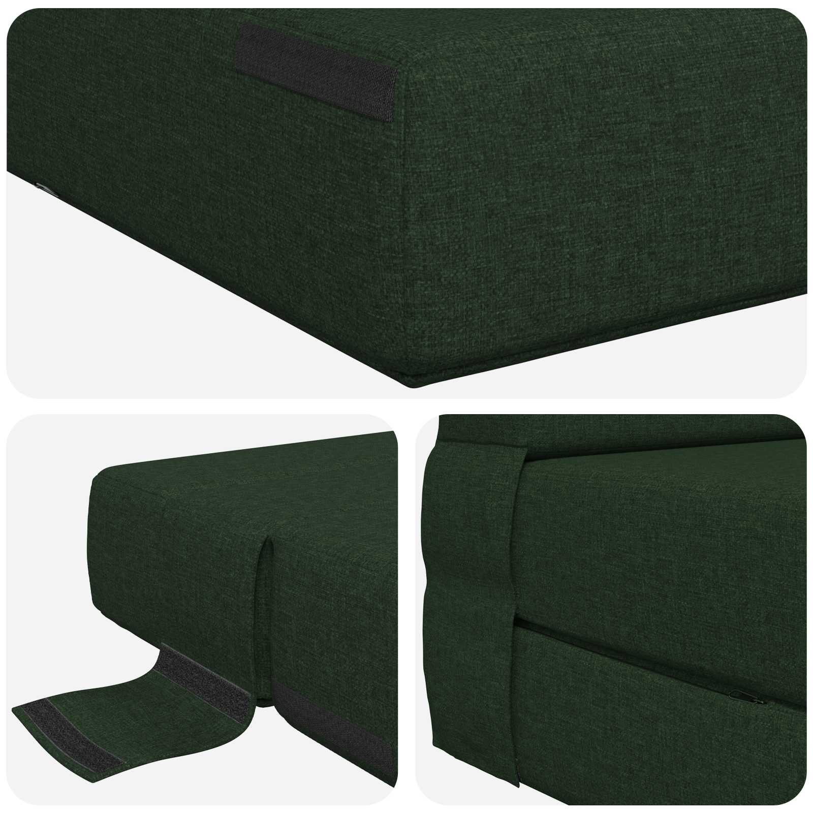 Sofa na razvlačenje Tamnozelena 70 x 72 x 60 cm Tkanina