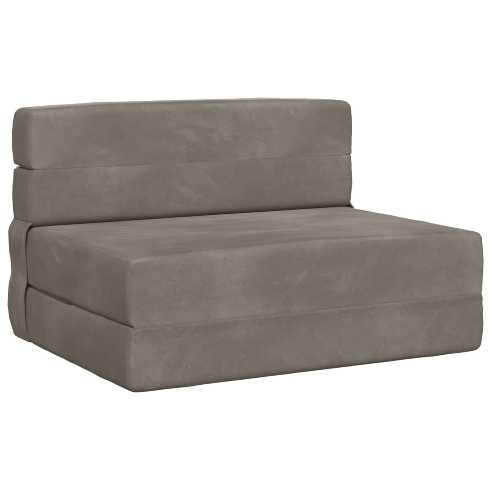Preklopni madrac za sofu Svjetlosiva 70 x 80 x 60 cm Tkanina