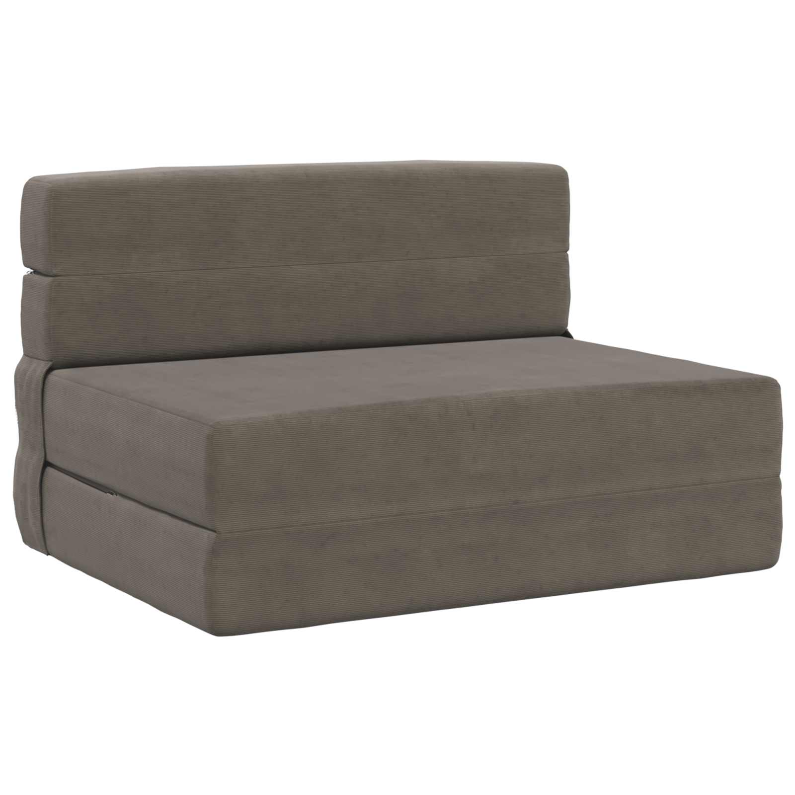 Preklopni madrac za sofu Svjetlosiva 70 x 80 x 60 cm Tkanina