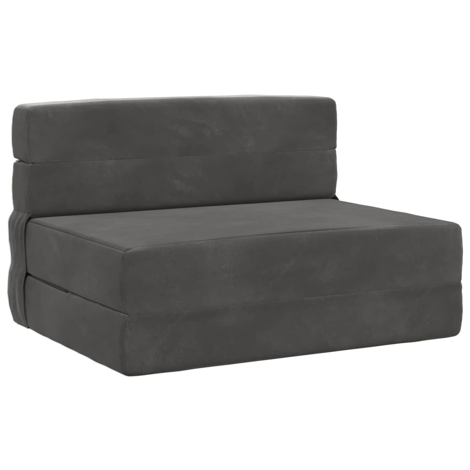 Preklopni madrac za sofu Tamnosiva 100 x 80 x 60 cm Tkanina