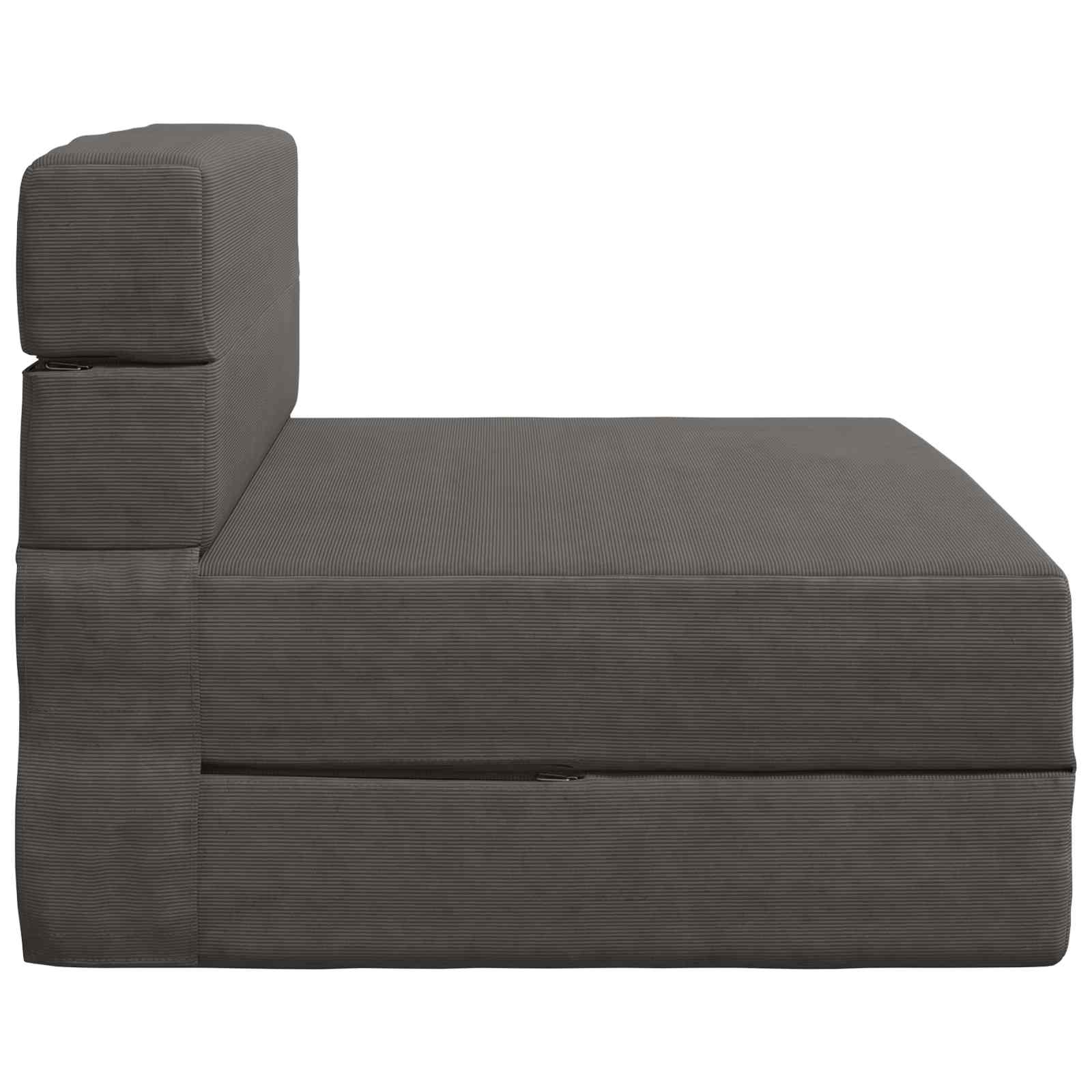 Preklopni madrac za sofu Tamnosiva 100 x 80 x 60 cm Tkanina