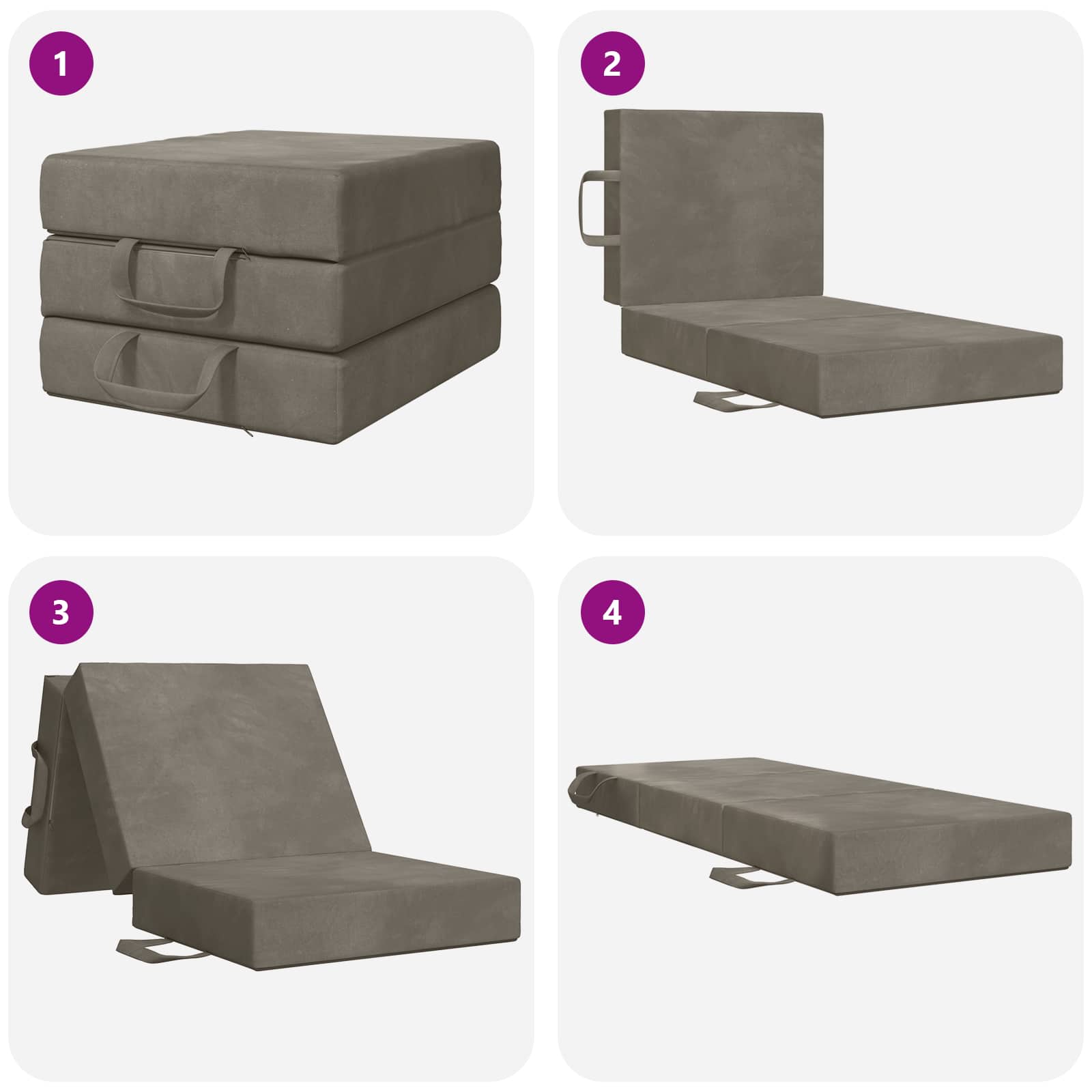 Sofa na razvlačenje 75 x 63 x 45 cm Svjetlosiva