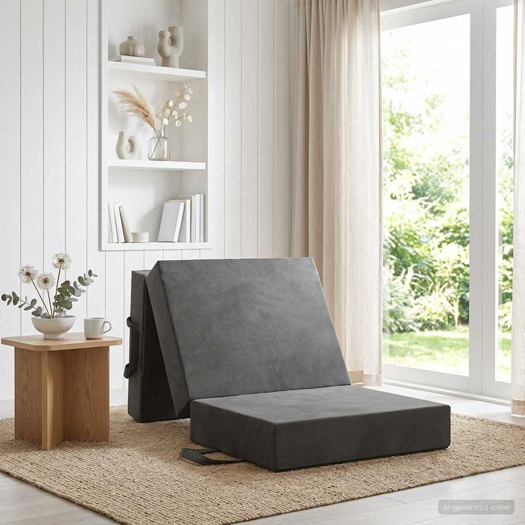 Sofa na razvlačenje 75 x 67 x 45 cm Tamnosiva