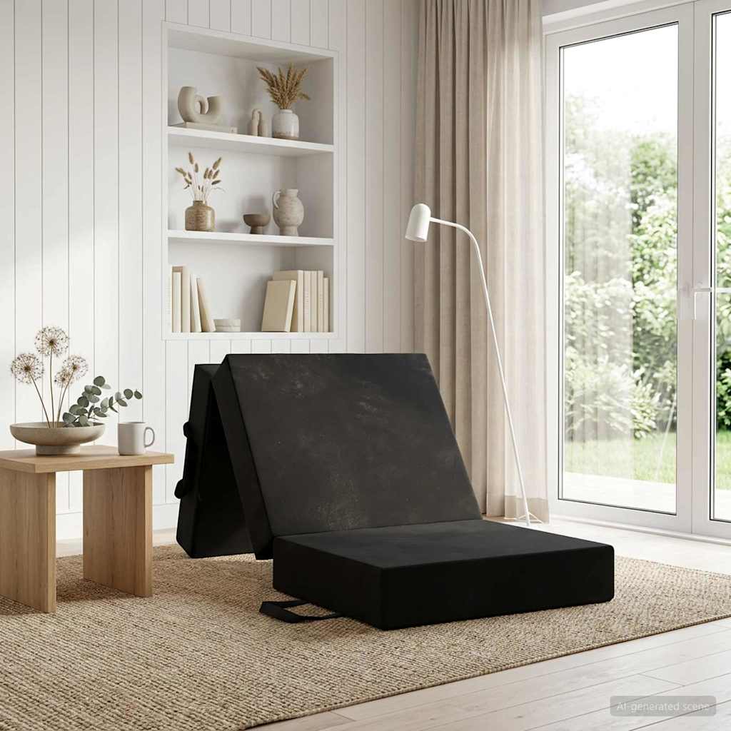Sofa na razvlačenje 75 x 67 x 45 cm Crna