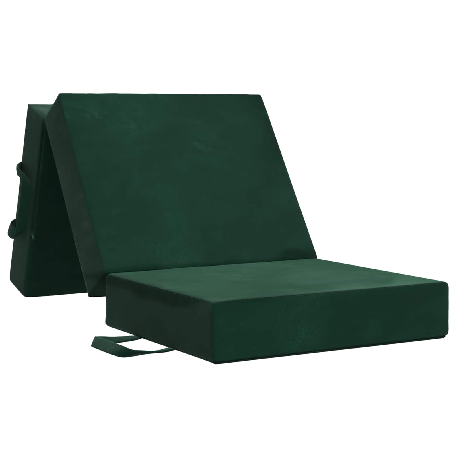 Sofa na razvlačenje 75 x 67 x 45 cm Tamnozelena