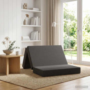 Sofa na razvlačenje 90 x 67 x 45 cm Tamnosiva
