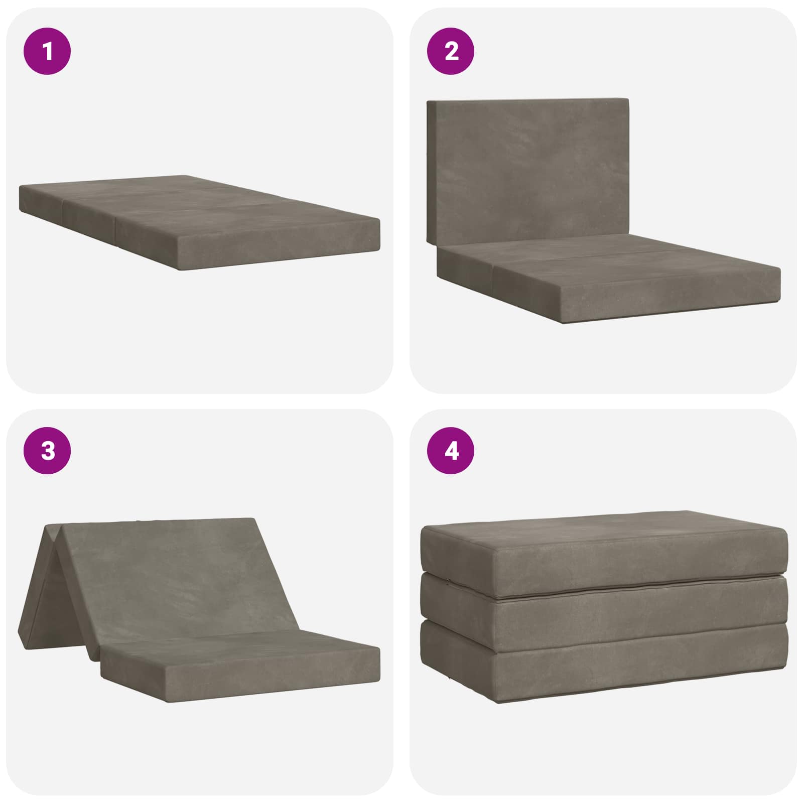 Sofa na razvlačenje 80 x 67 x 45 cm Svjetlosiva