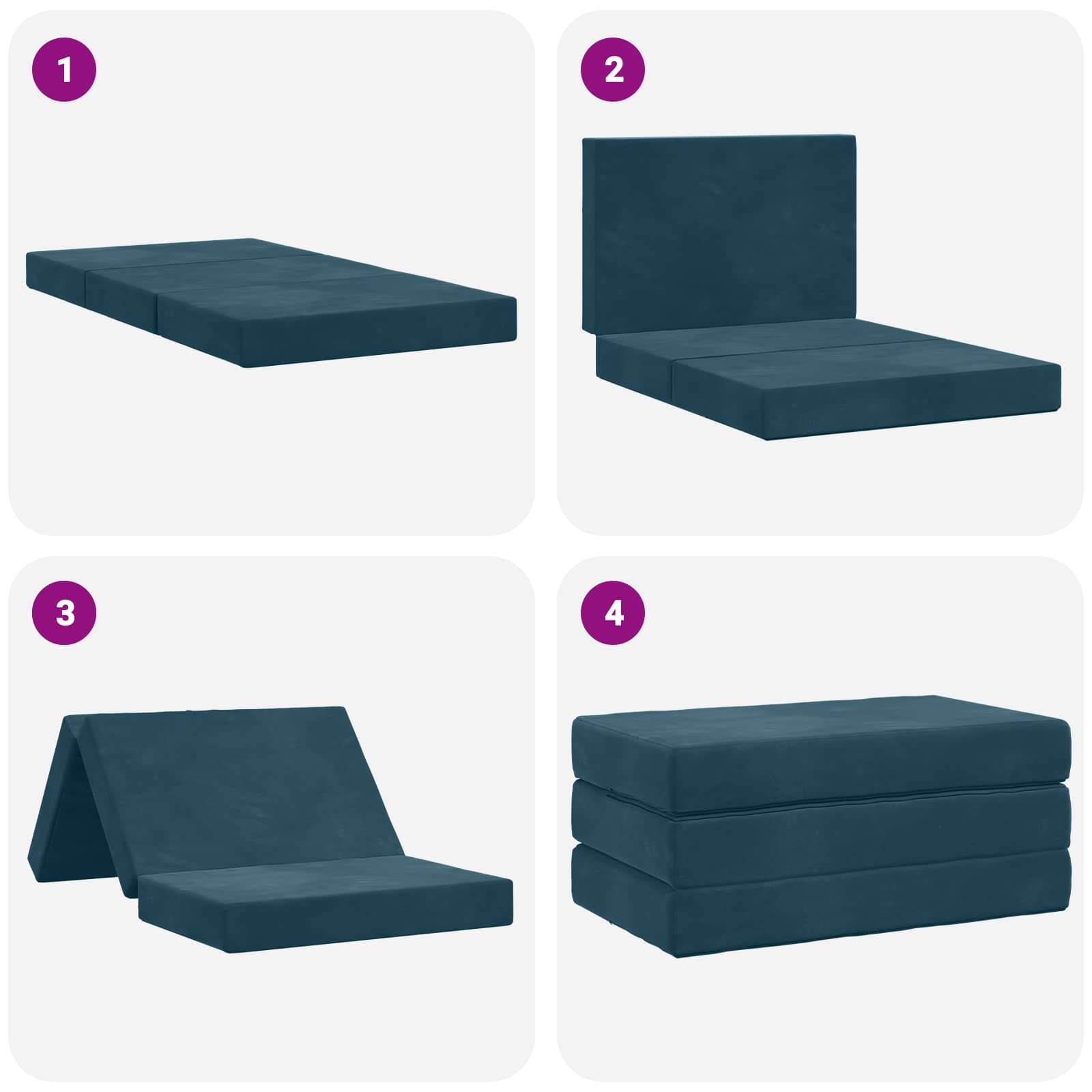 Sofa na razvlačenje 100 x 67 x 45 cm Plava