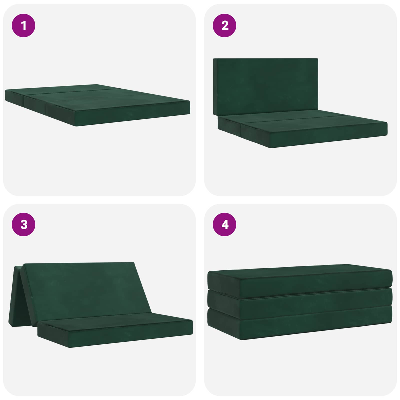 Sofa na razvlačenje 160 x 67 x 45 cm Tamnozelena