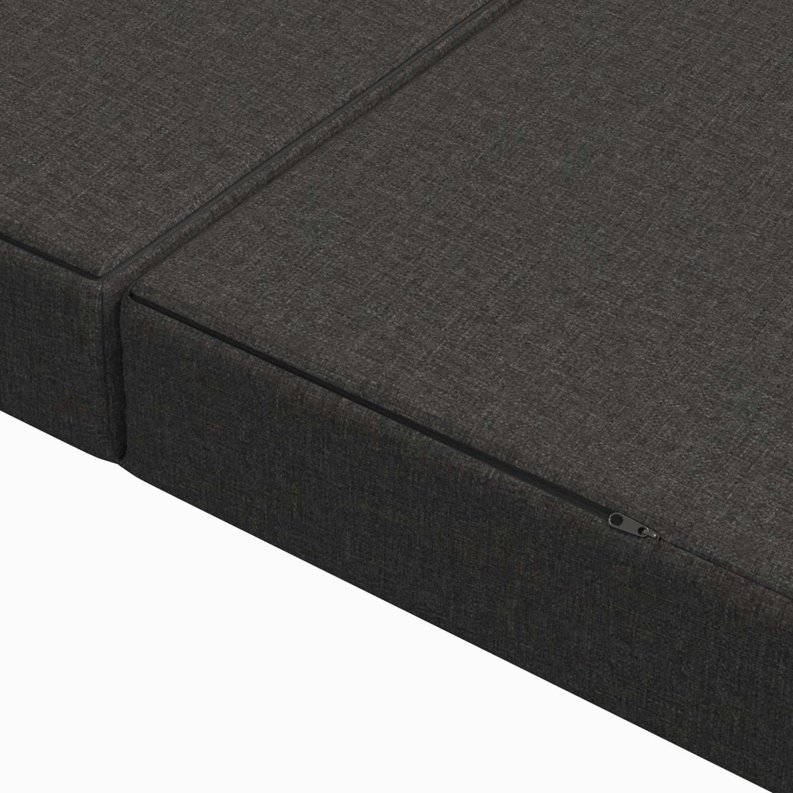Sofa na razvlačenje 180 x 67 x 45 cm Tamnosiva
