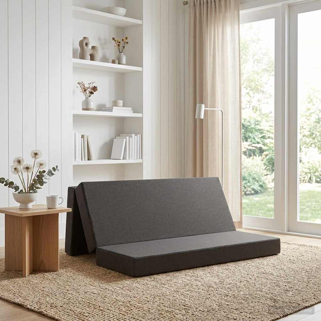 Sofa na razvlačenje 180 x 67 x 45 cm Tamnosiva