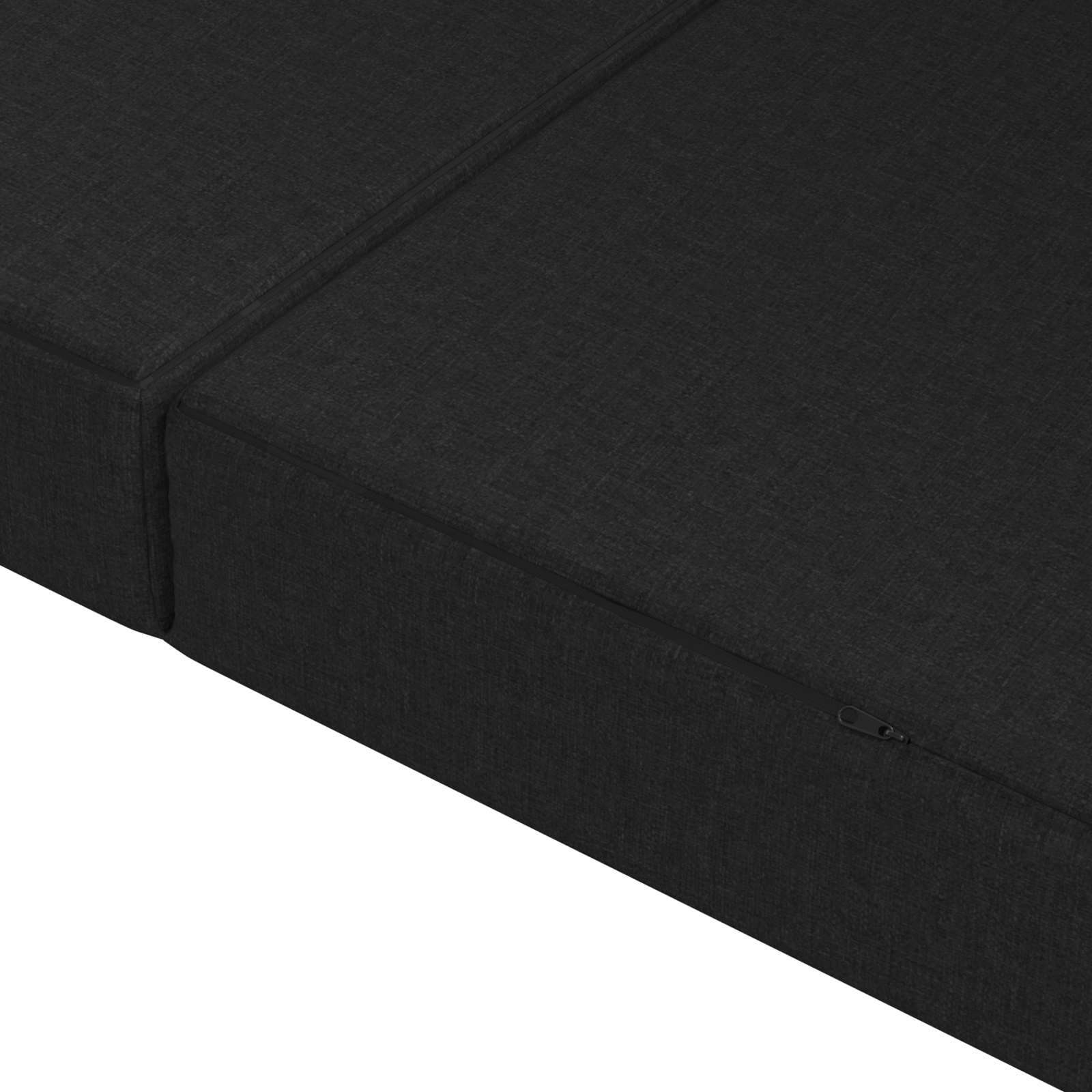 Sofa na razvlačenje 180 x 67 x 45 cm Crna