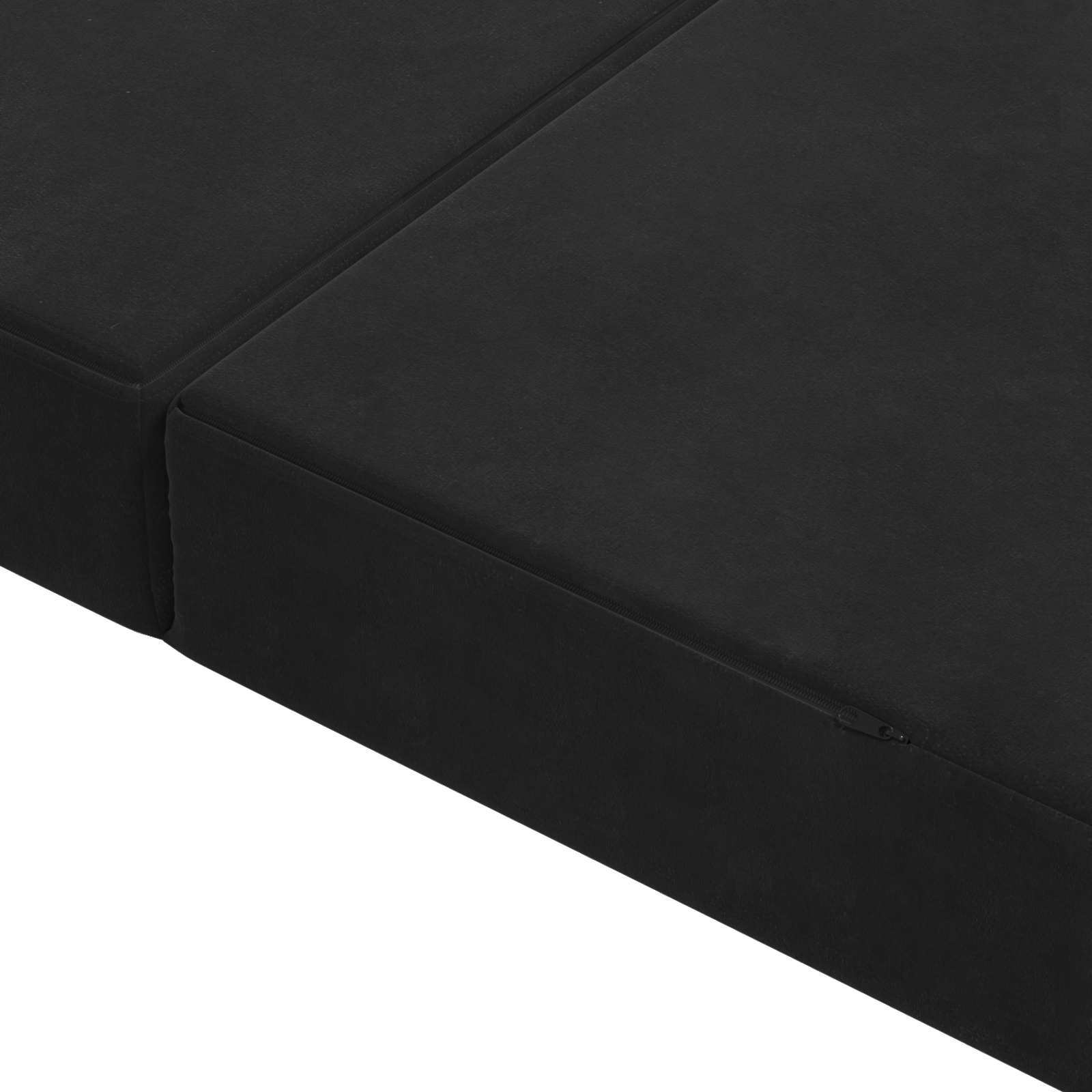 Sofa na razvlačenje 180 x 67 x 45 cm Crna