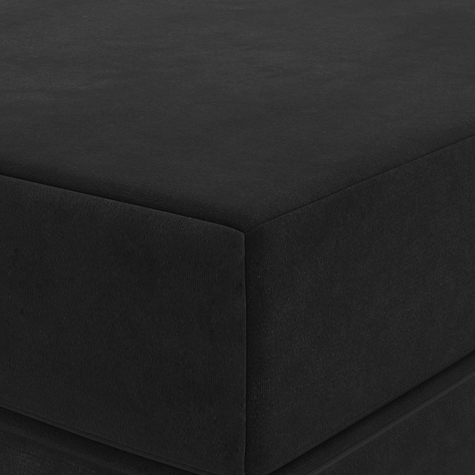 Sofa na razvlačenje 200 x 67 x 45 cm Crna