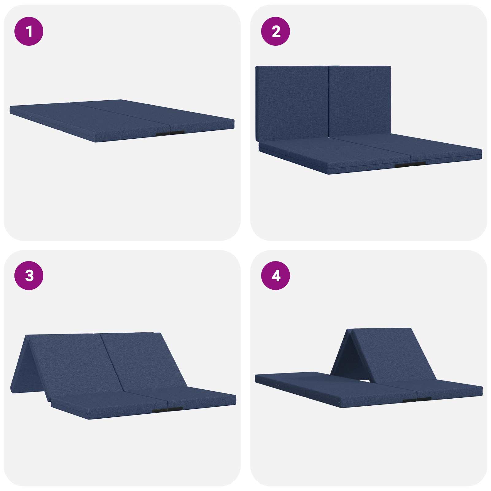 Sofa na razvlačenje 140 x 67 x 45 cm Plava