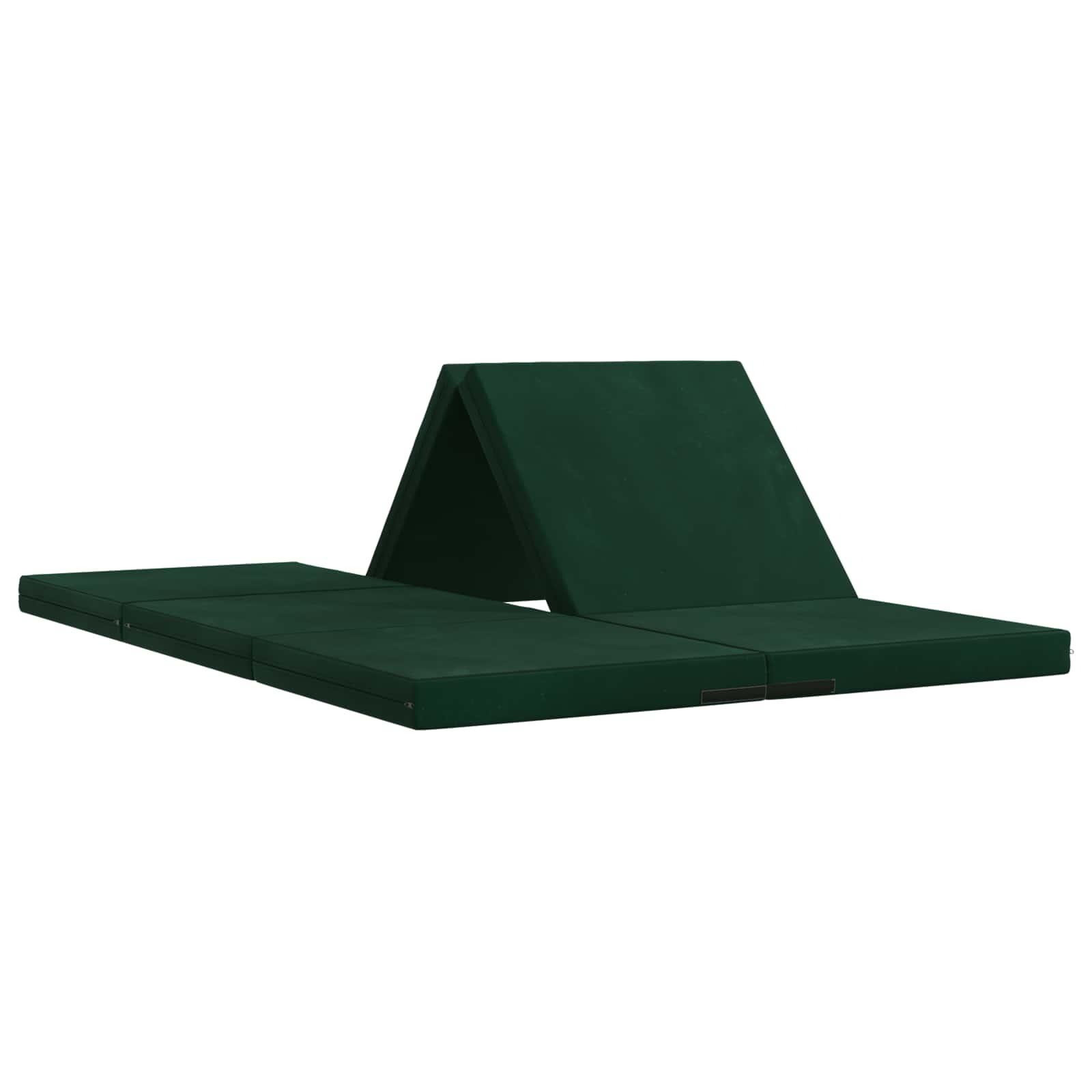 Sofa na razvlačenje 140 x 67 x 45 cm Tamnozelena