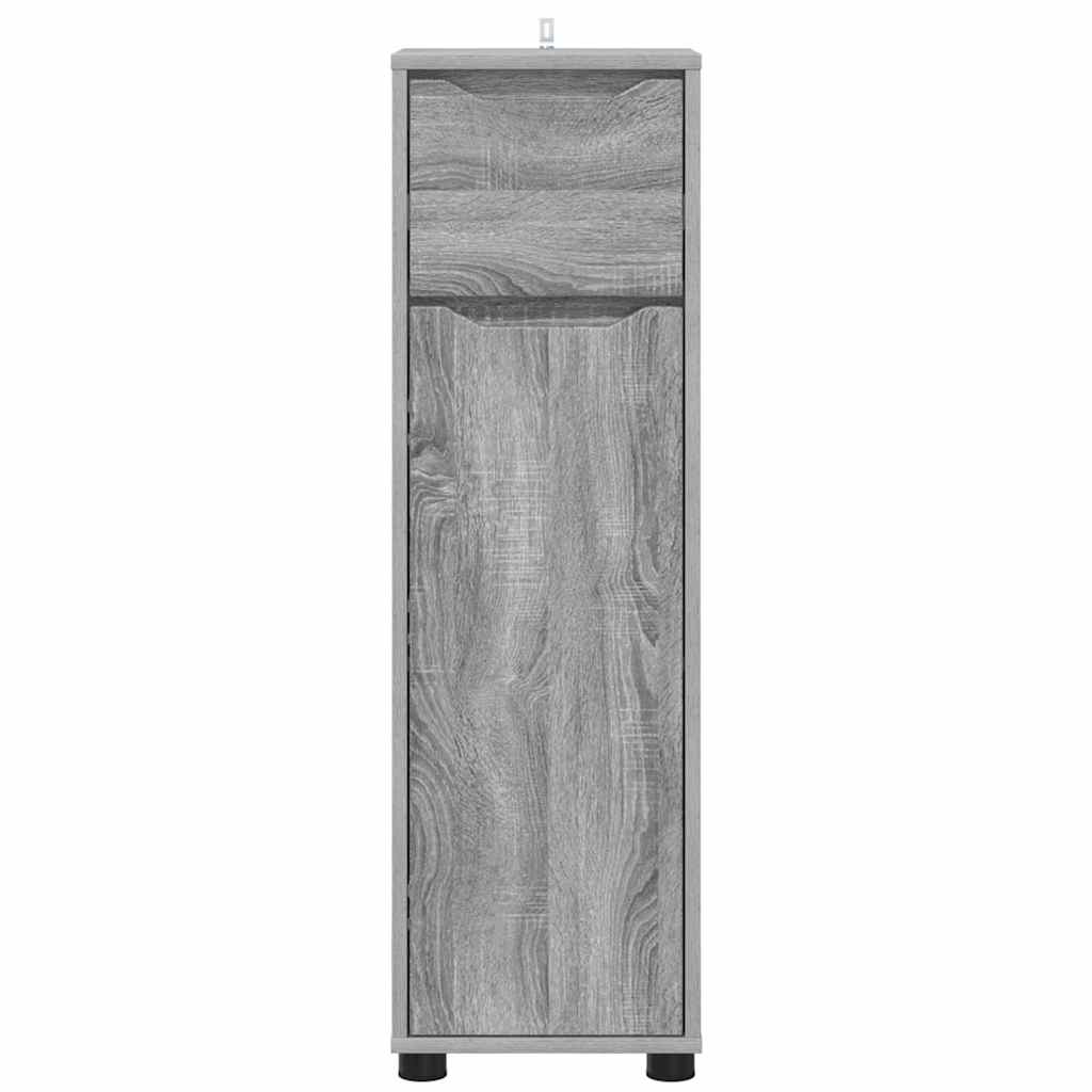Kupaonski ormar s ladicama Siva Sonoma 30,5 x 30 x 101 cm