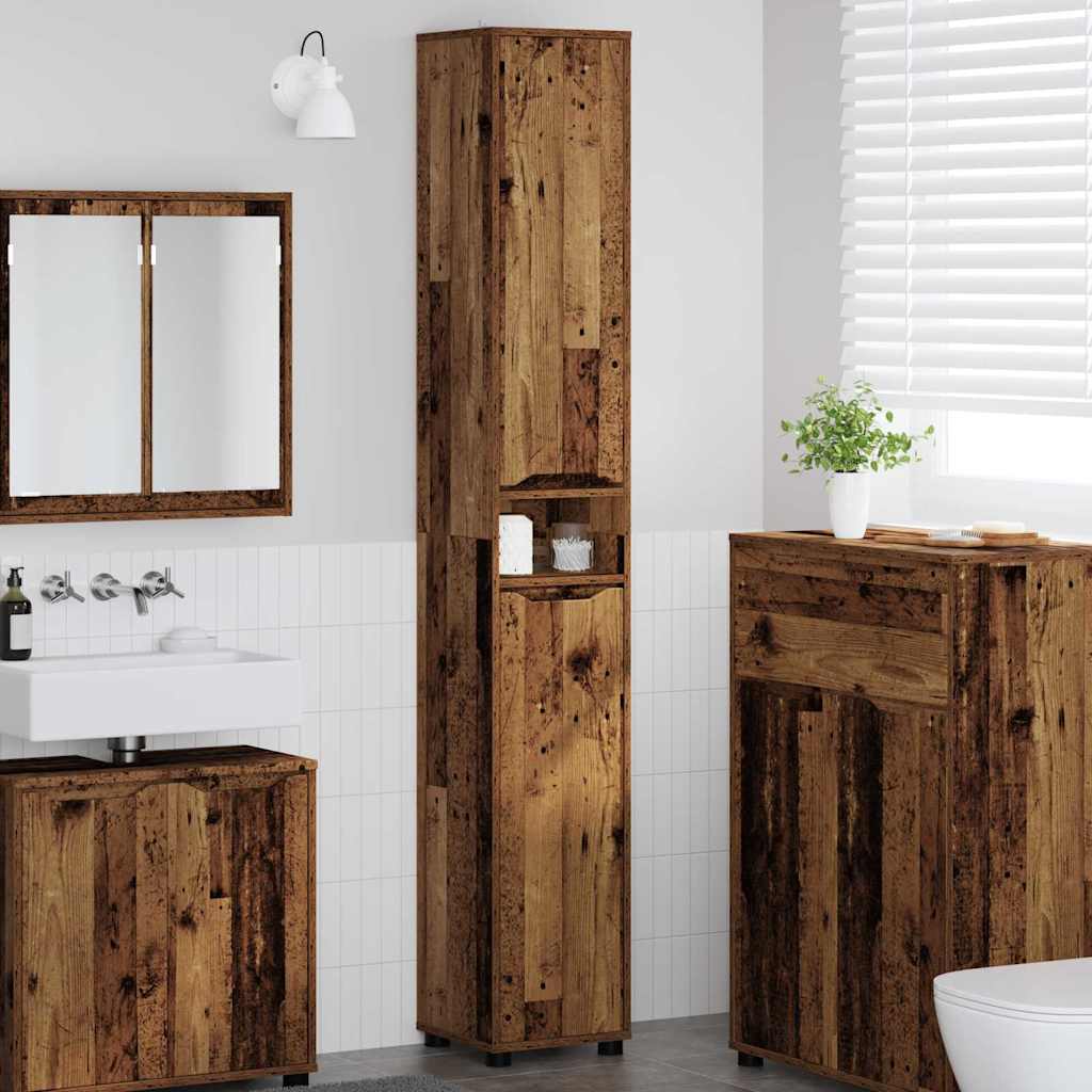 Kupaonski ormar Staro drvo 30,5 x 30 x 195 cm Konstruirano drvo