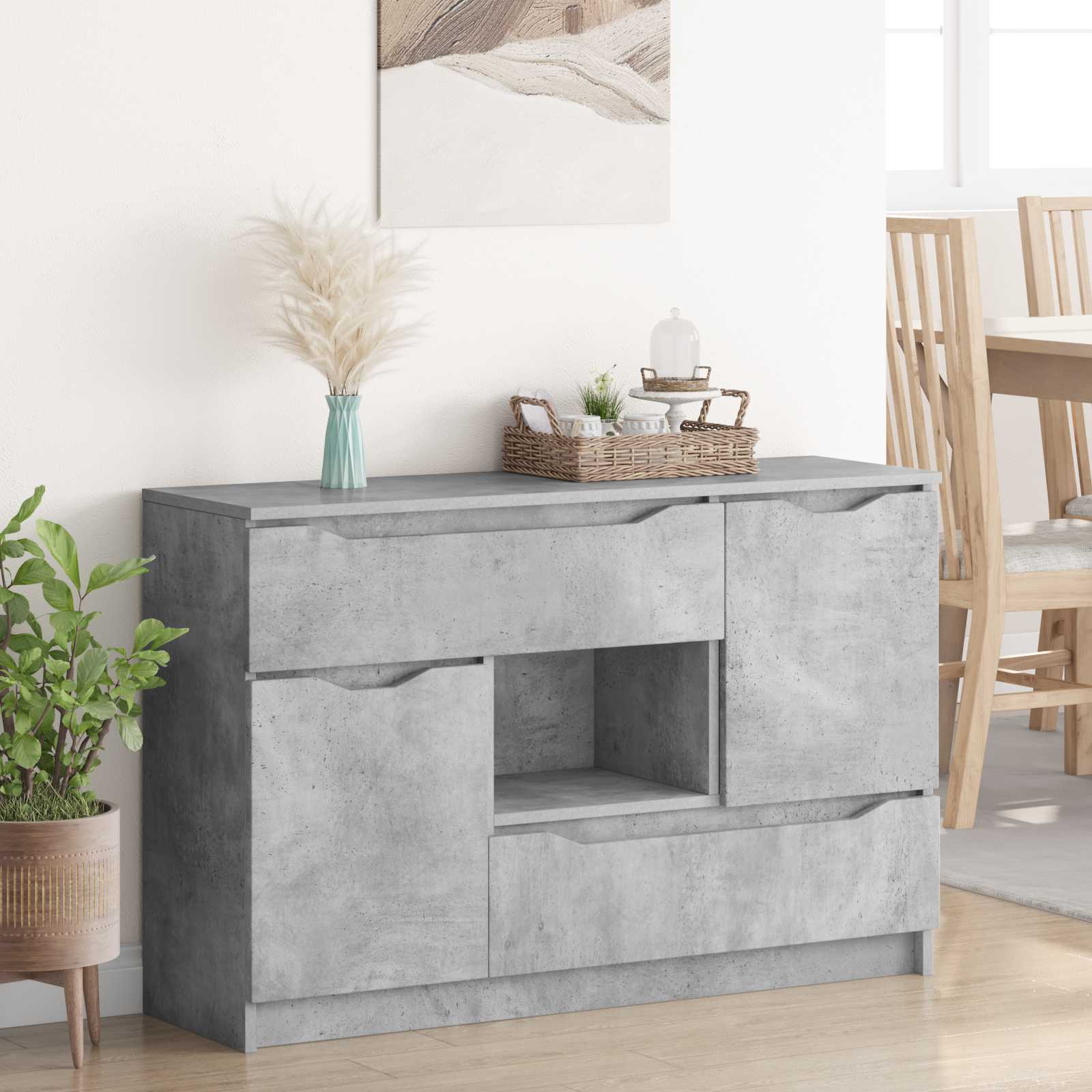 Kreveta Betonski sivi 100 x 30 x 65,6 Konstruirano drvo