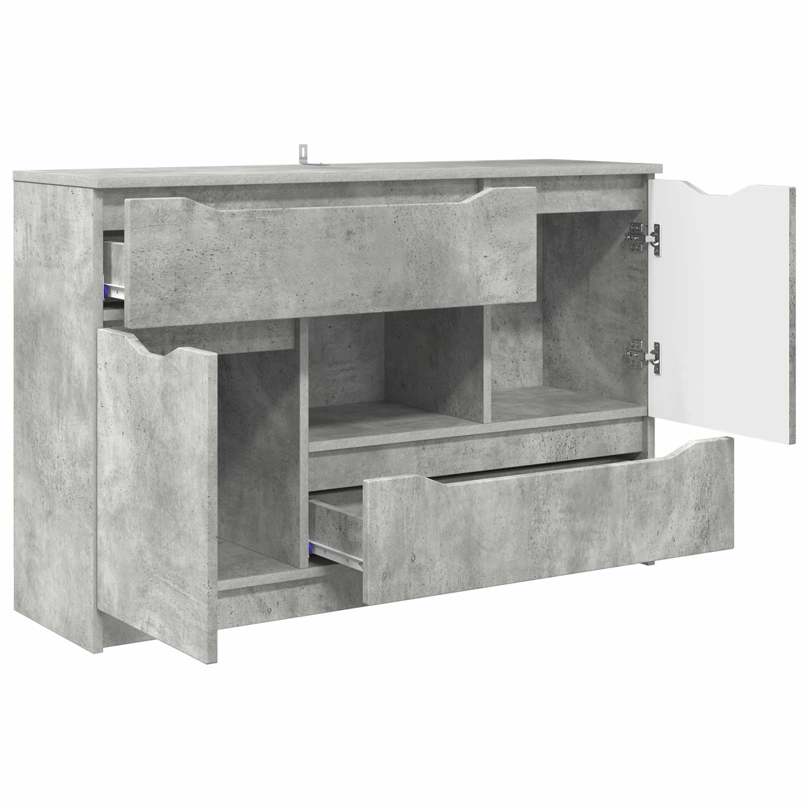 Kreveta Betonski sivi 100 x 30 x 65,6 Konstruirano drvo