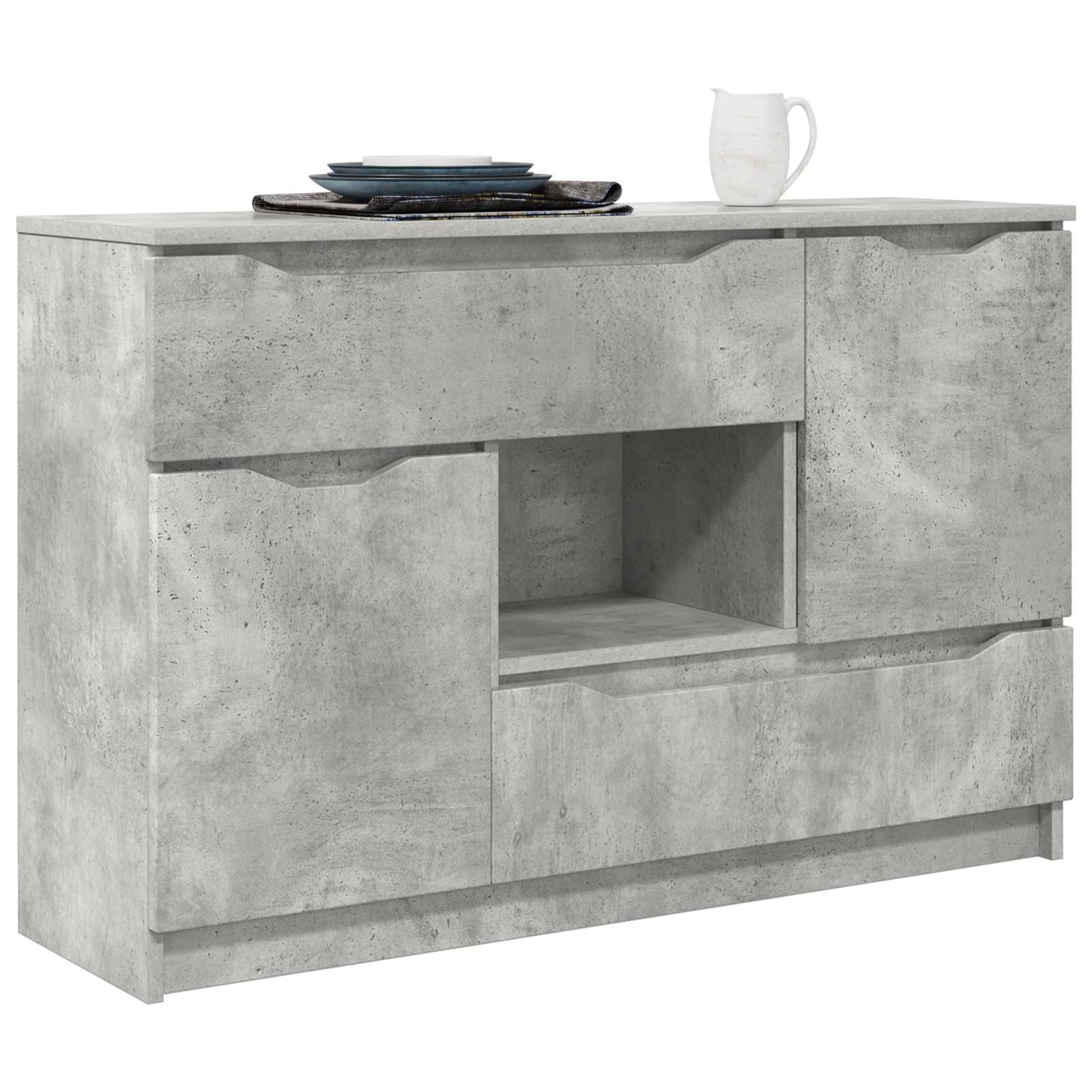 Kreveta Betonski sivi 100 x 30 x 65,6 Konstruirano drvo