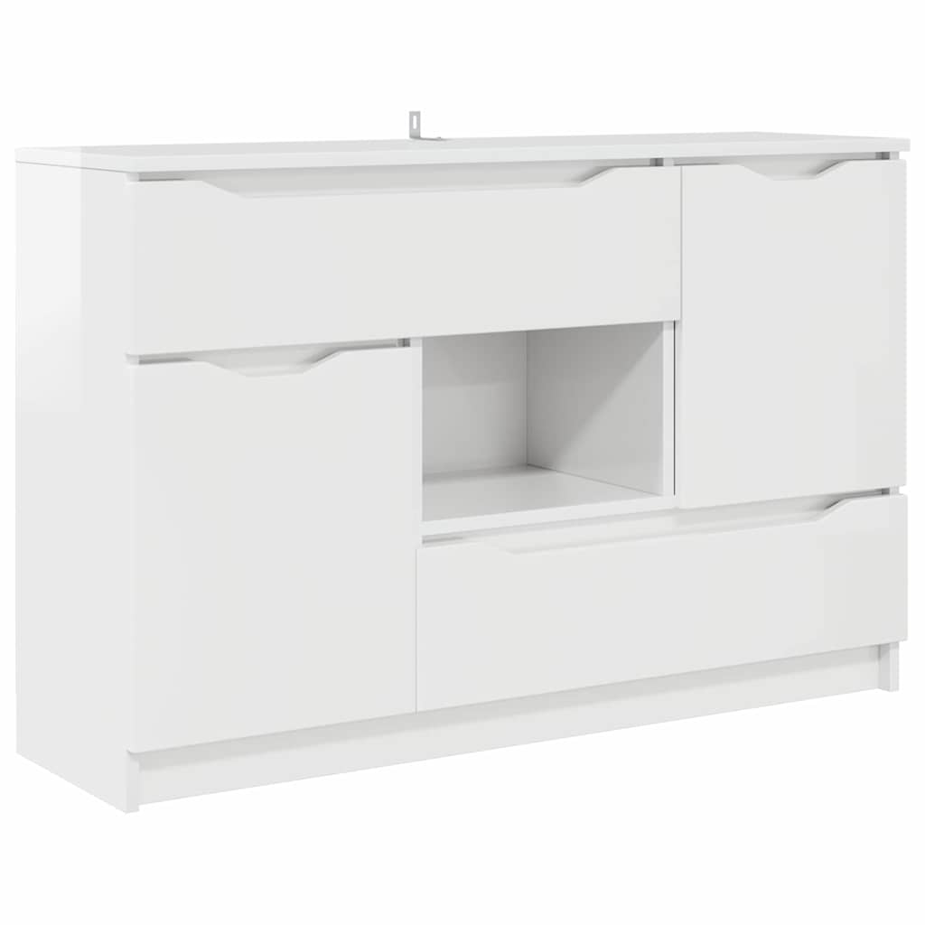 Kreveta Visoki sjaj bijela 100 x 30 x 65,6 Konstruirano drvo