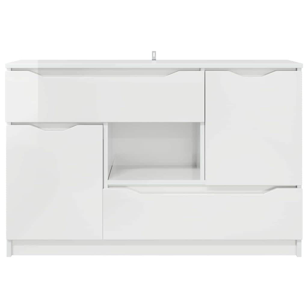 Kreveta Visoki sjaj bijela 100 x 30 x 65,6 Konstruirano drvo