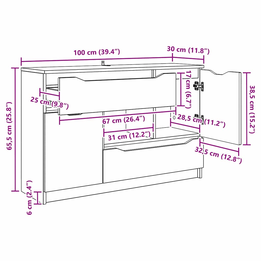 Kreveta s ladicama Staro drvo 100 x 30 x 65,6 Konstruirano drvo