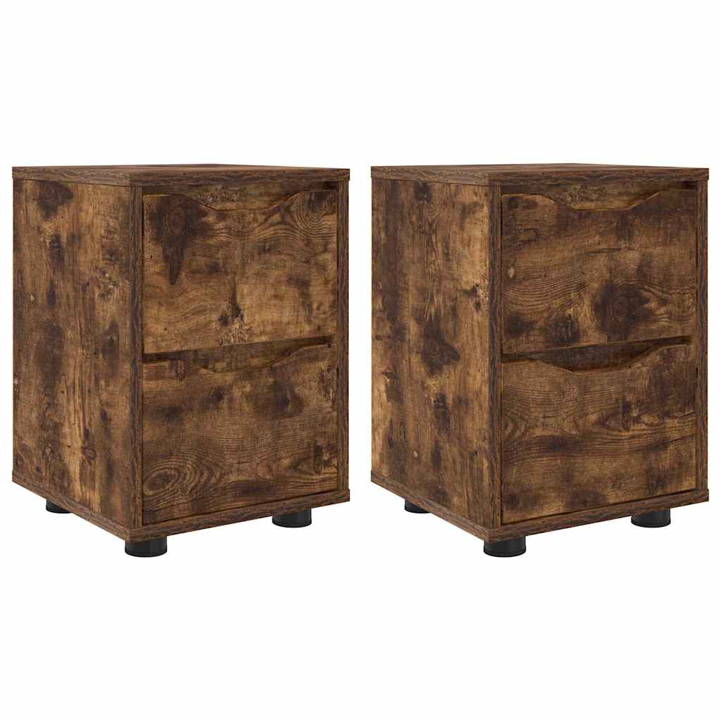 Noćni ormarići 2 pcs Dimljeni hrast 30,5 x 30 x 43 cm