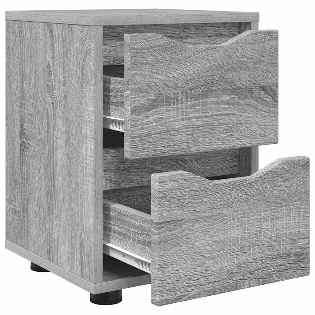 Noćni ormarići s ladicama 2 pcs Siva Sonoma 30,5 x 30 x 43 cm