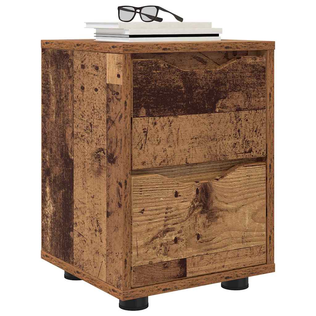Noćni ormarići s ladicama 2 pcs Staro drvo 30,5 x 30 x 43 cm