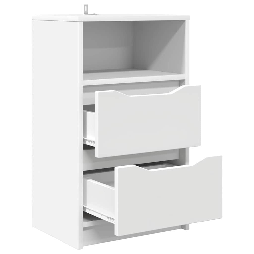 Noćni ormarići 2 pcs Bijelo 40 x 30 x 467 cm Konstruirano drvo