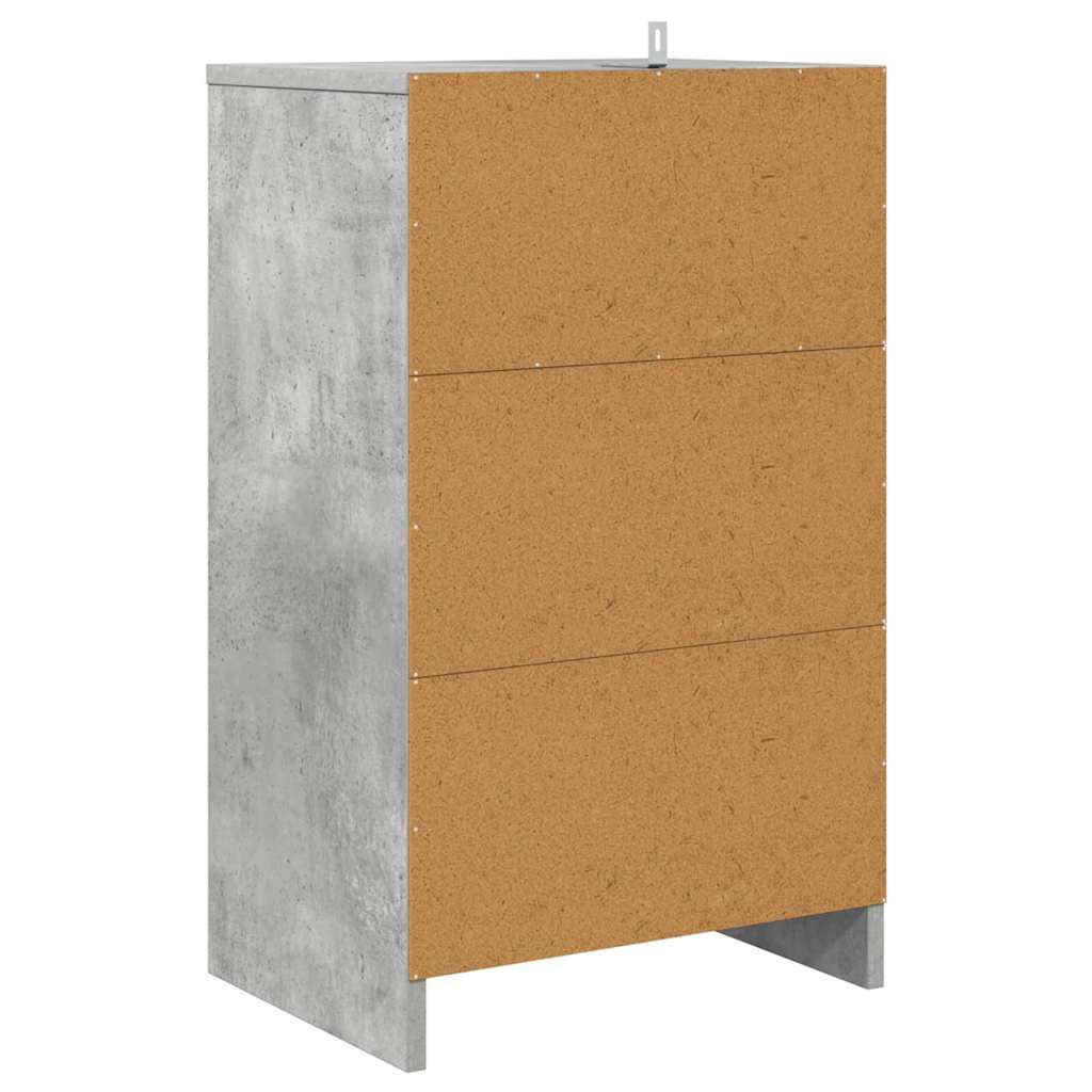 Noćni ormarići s ladicama 2 pcs Betonski sivi 40 x 30 x 467 cm