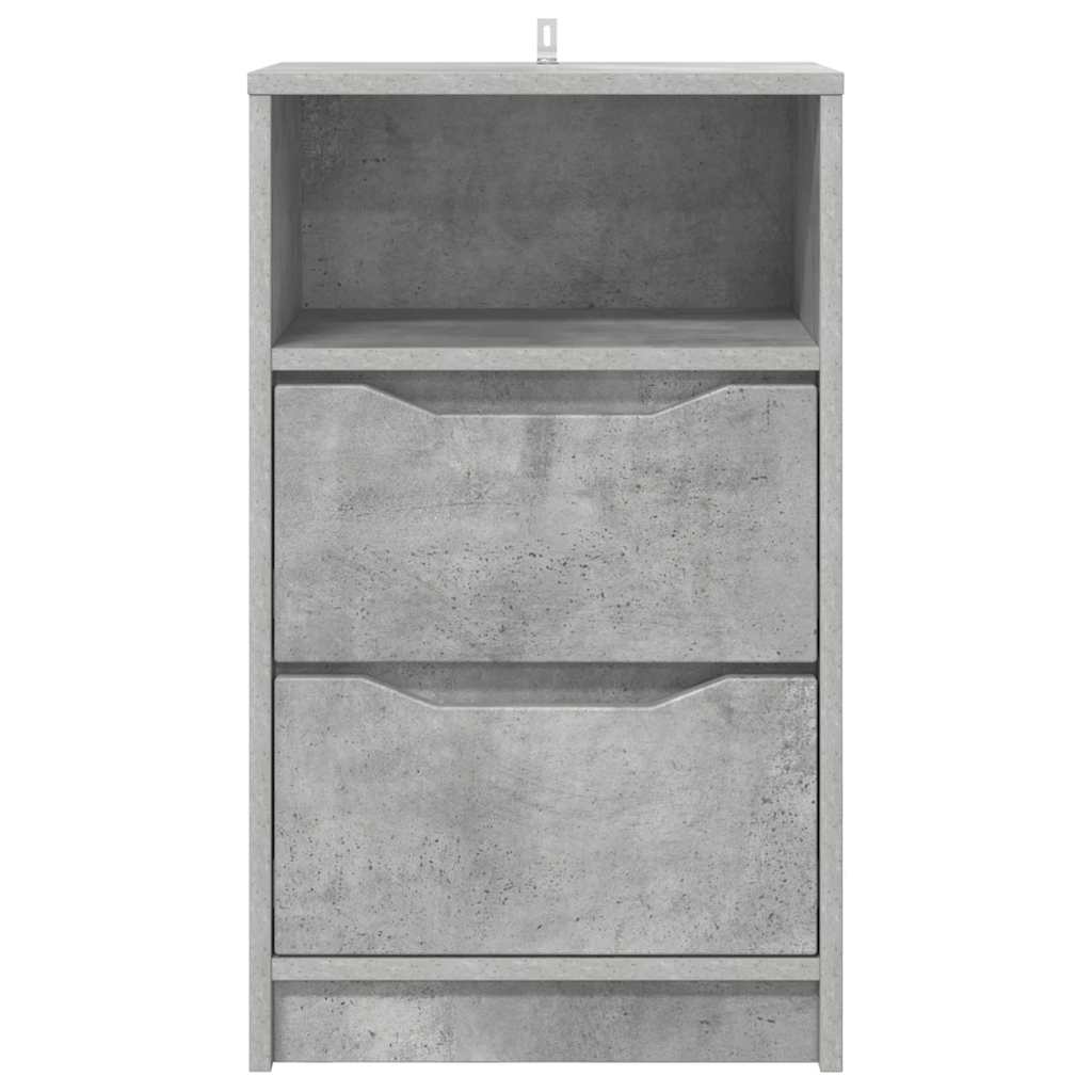 Noćni ormarići s ladicama 2 pcs Betonski sivi 40 x 30 x 467 cm