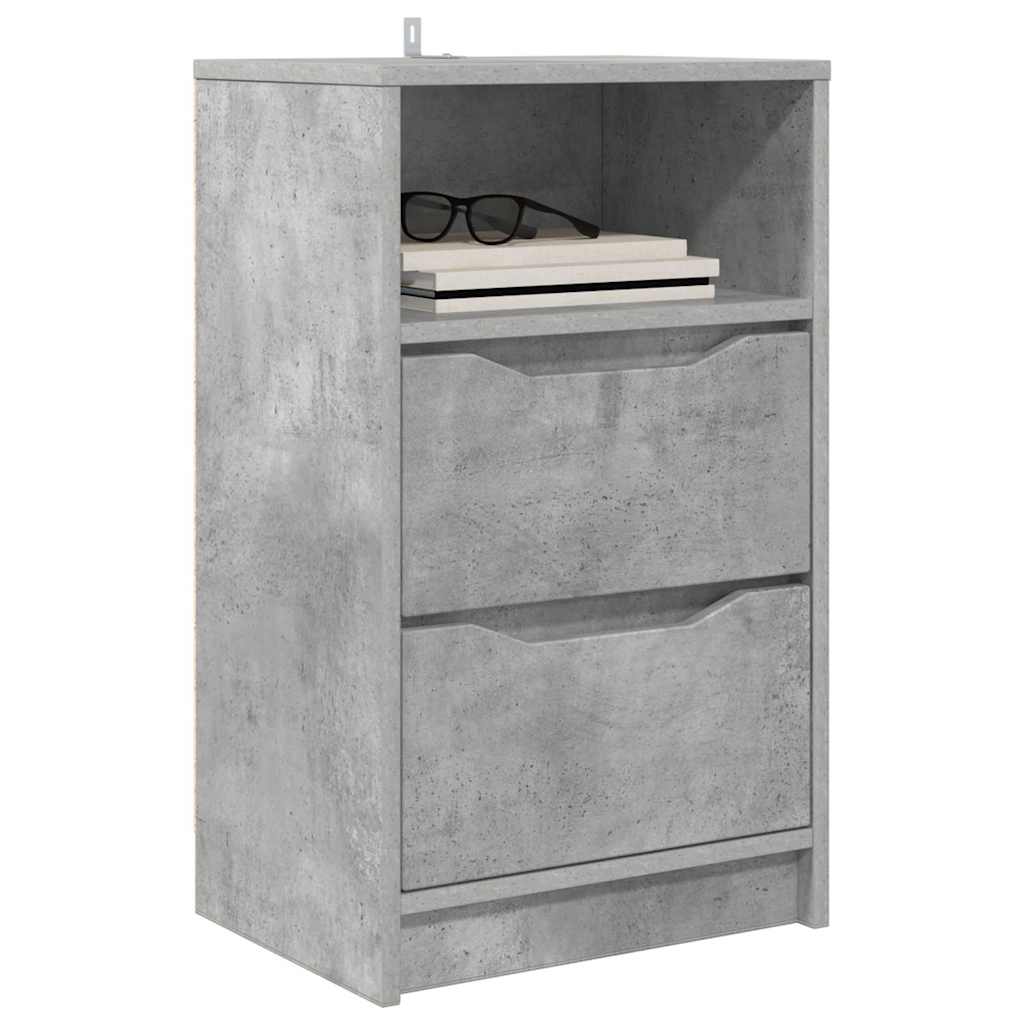 Noćni ormarići s ladicama 2 pcs Betonski sivi 40 x 30 x 467 cm