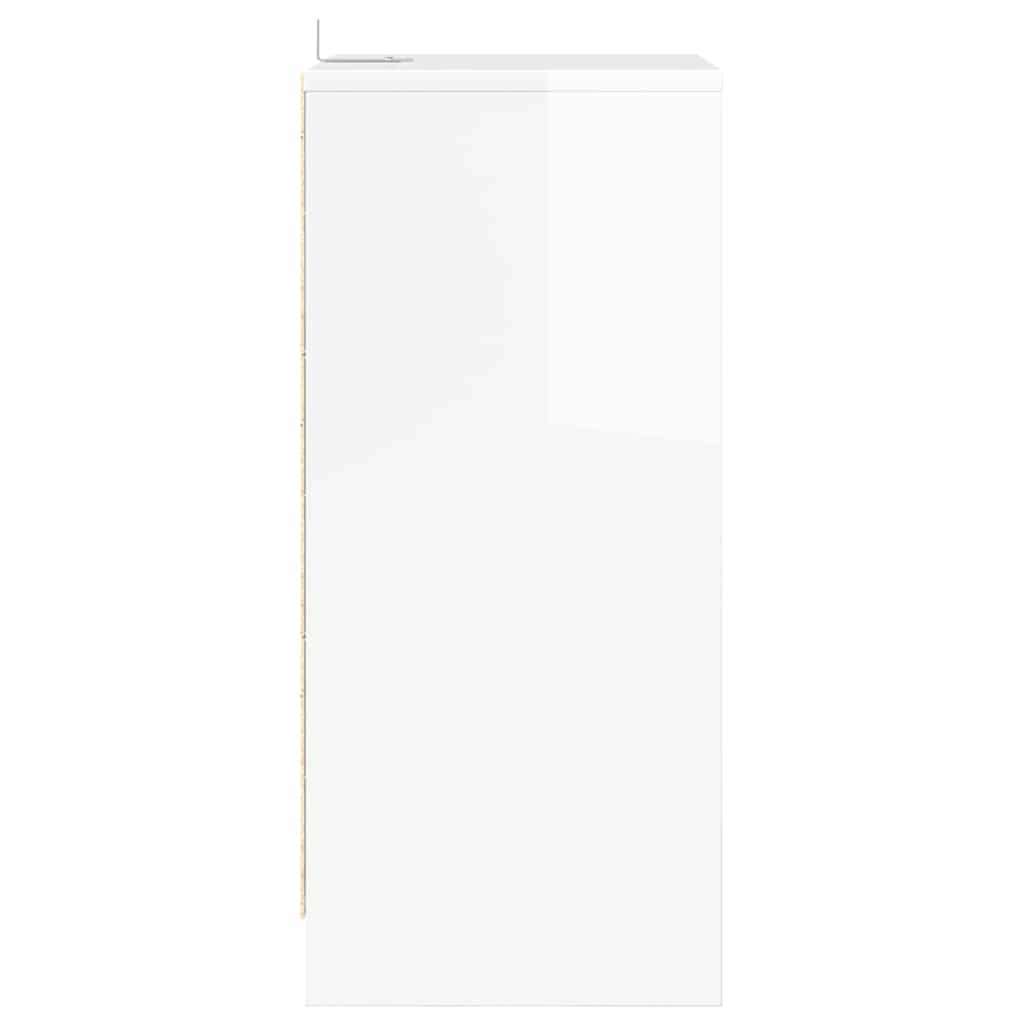 Noćni ormarići 2 pcs Visoki sjaj bijela 40 x 30 x 467 cm