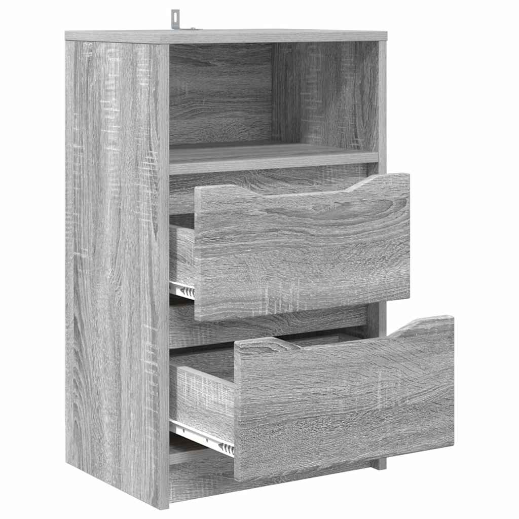 Noćni ormarići s ladicama 2 pcs Siva Sonoma 40 x 30 x 467 cm