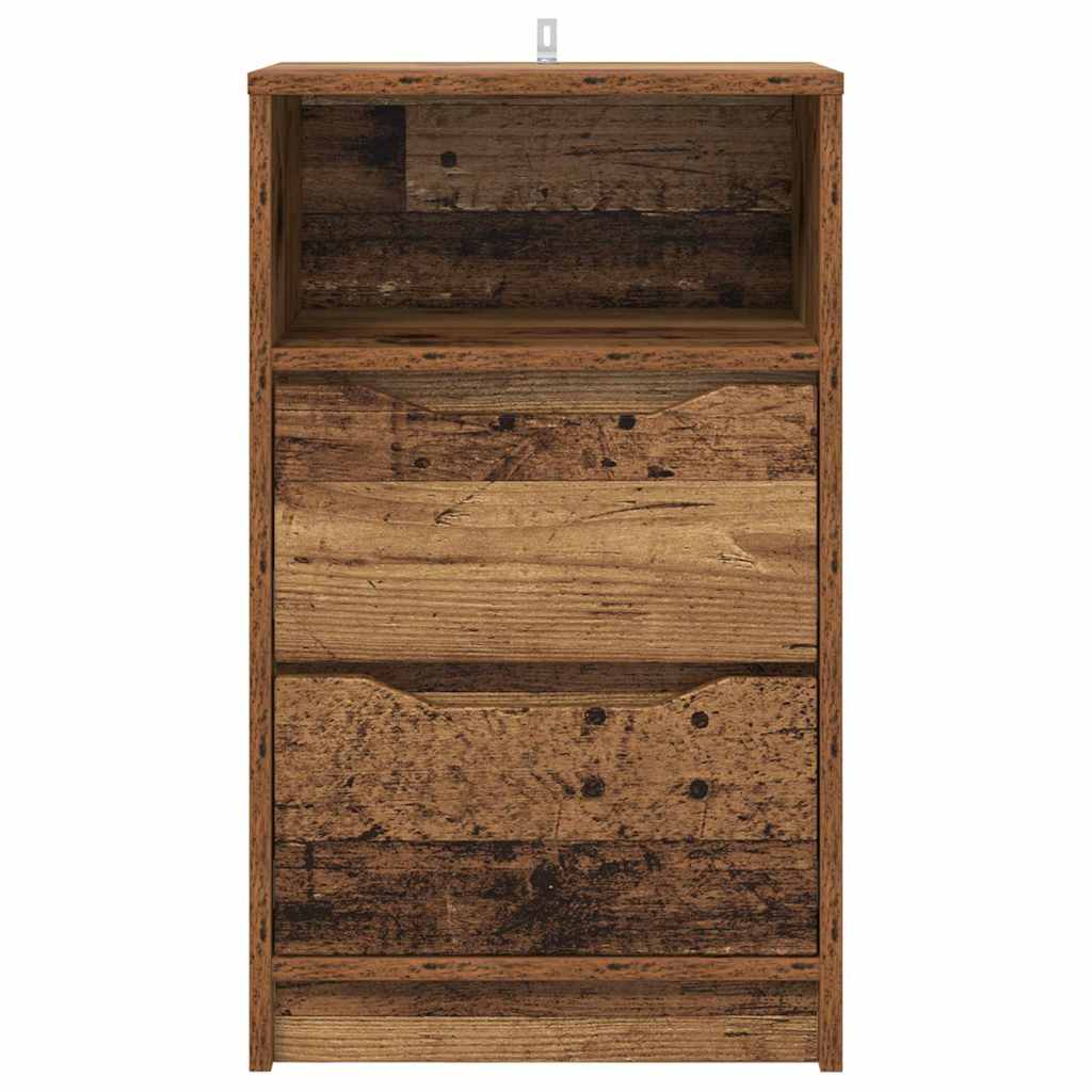 Noćni ormarići s ladicama 2 pcs Staro drvo 40 x 30 x 467 cm