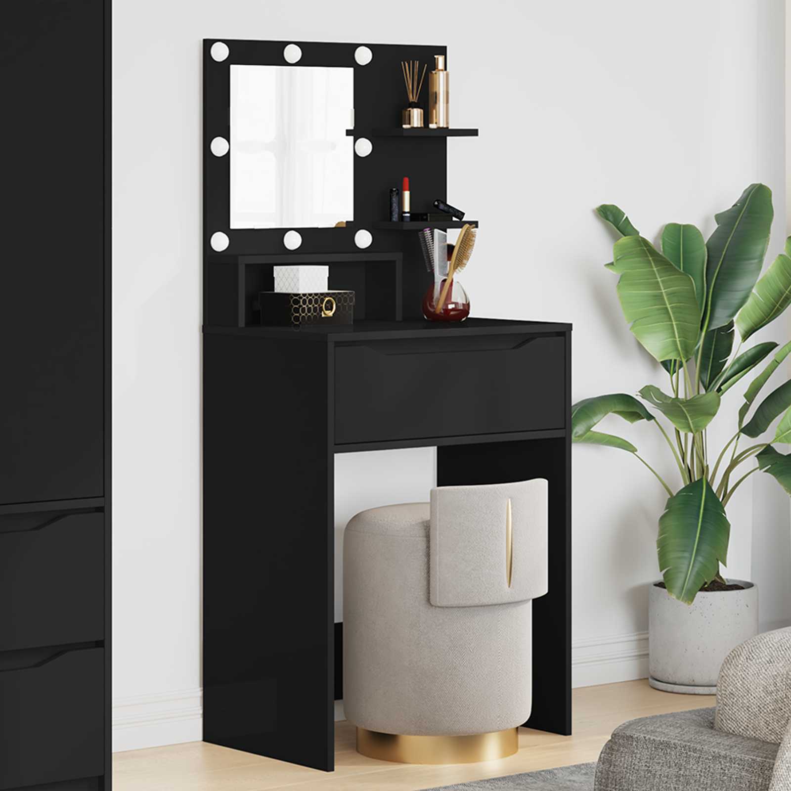 Stolovi za presvlačenje u spavaćoj sobi Crna 80 x 39,6 x 135 cm