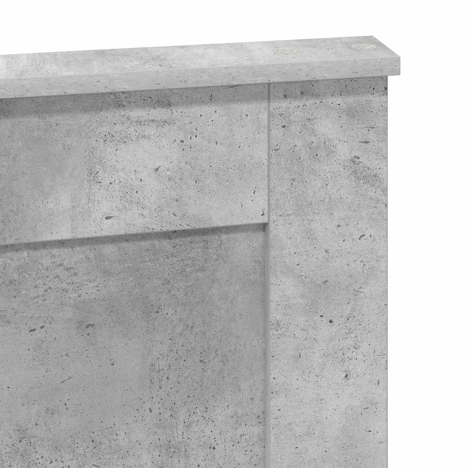 Uzglavlje s uzglavljem Betonski sivi 150 cm Konstruirano drvo