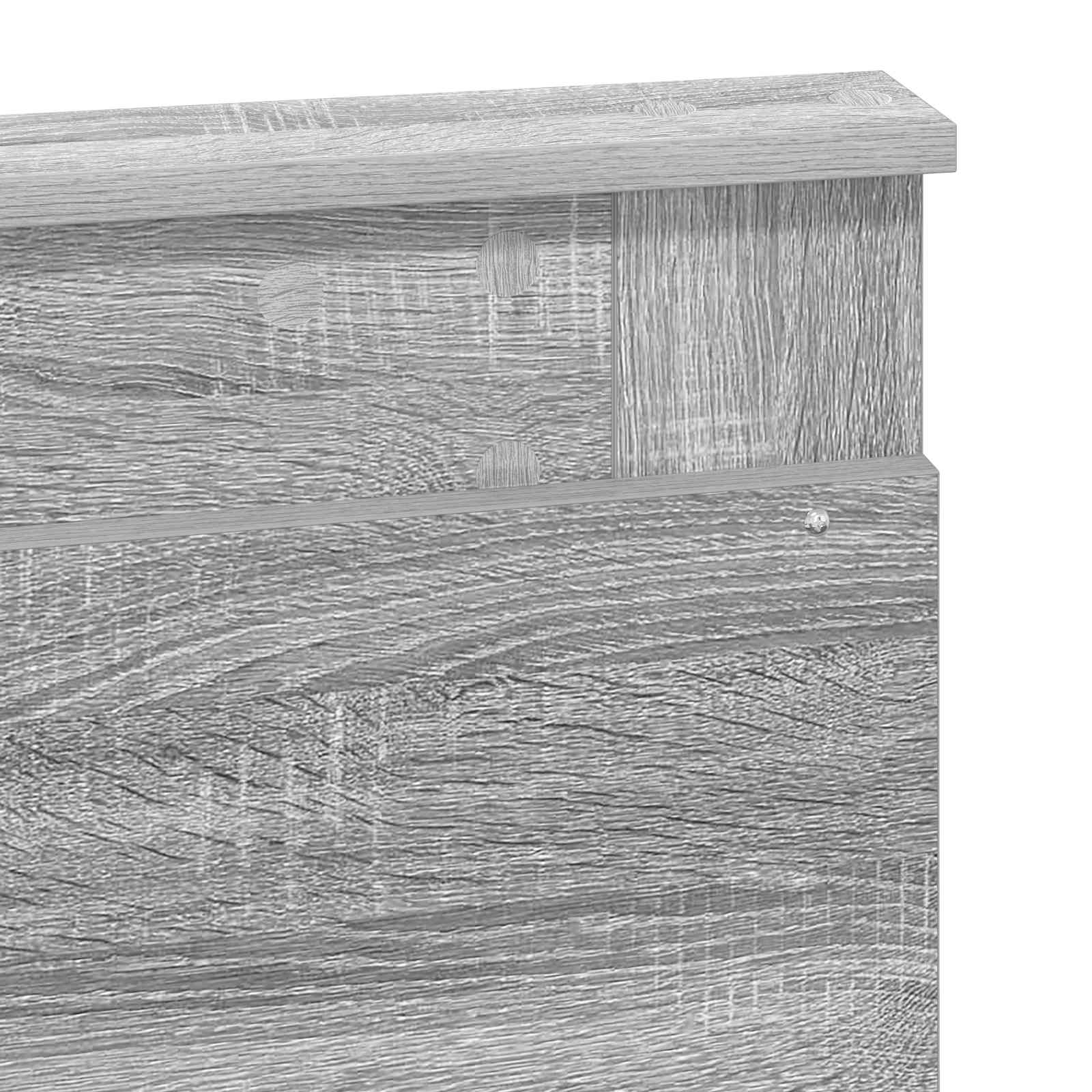 Uzglavlje s uzglavljem Siva Sonoma 140 cm Konstruirano drvo