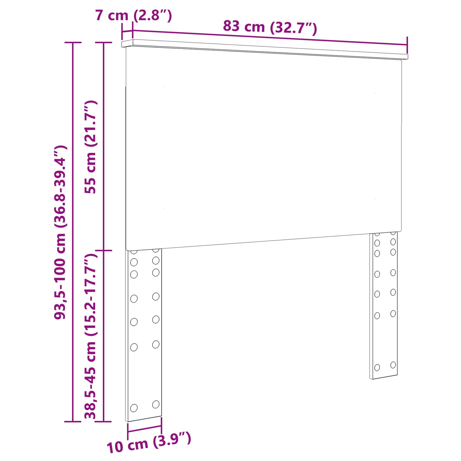 Uzglavlje Sjajno bijelo 100 cm Konstrukcijsko drvo