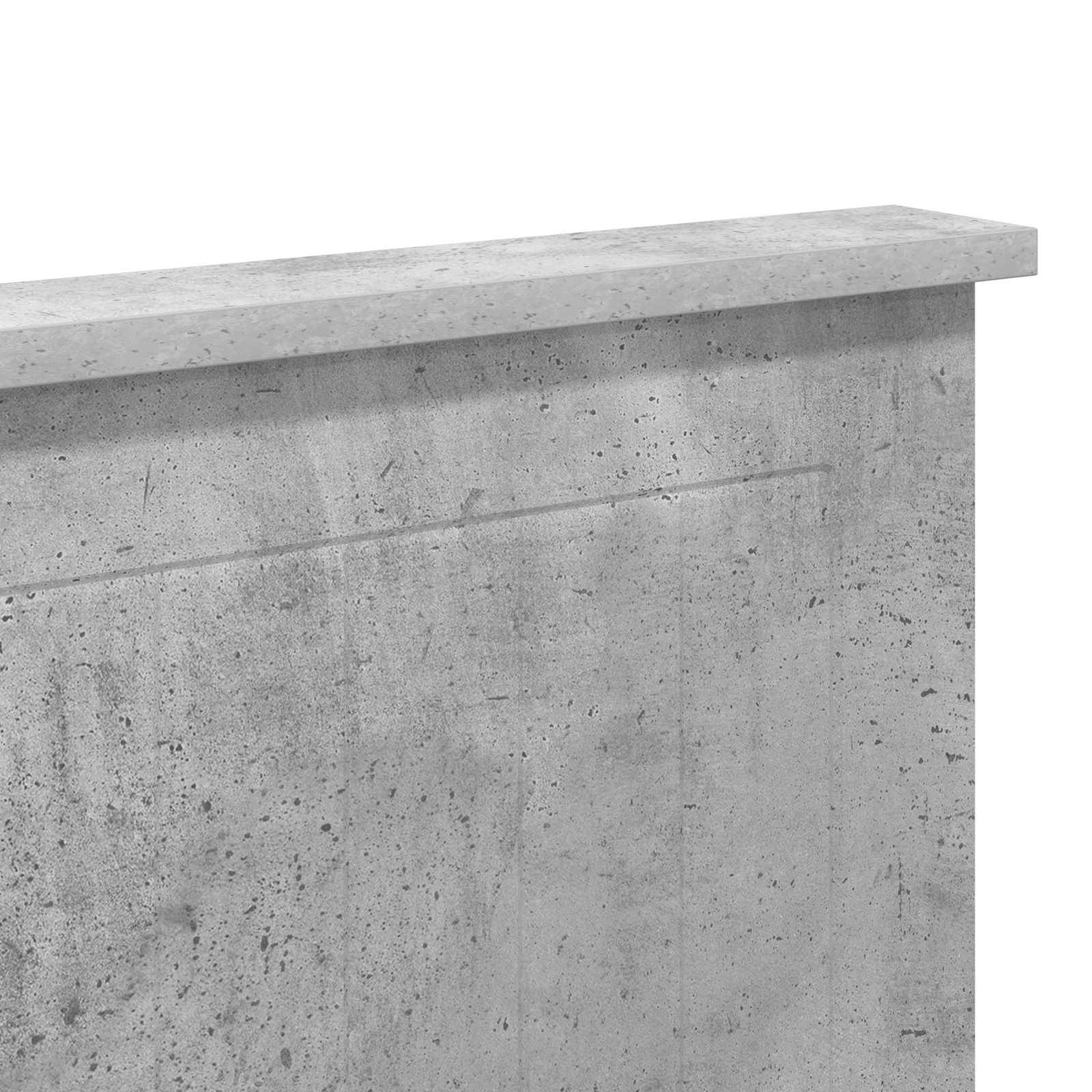 Uzglavlje s uzglavljem Betonski sivi 150 cm Konstruirano drvo