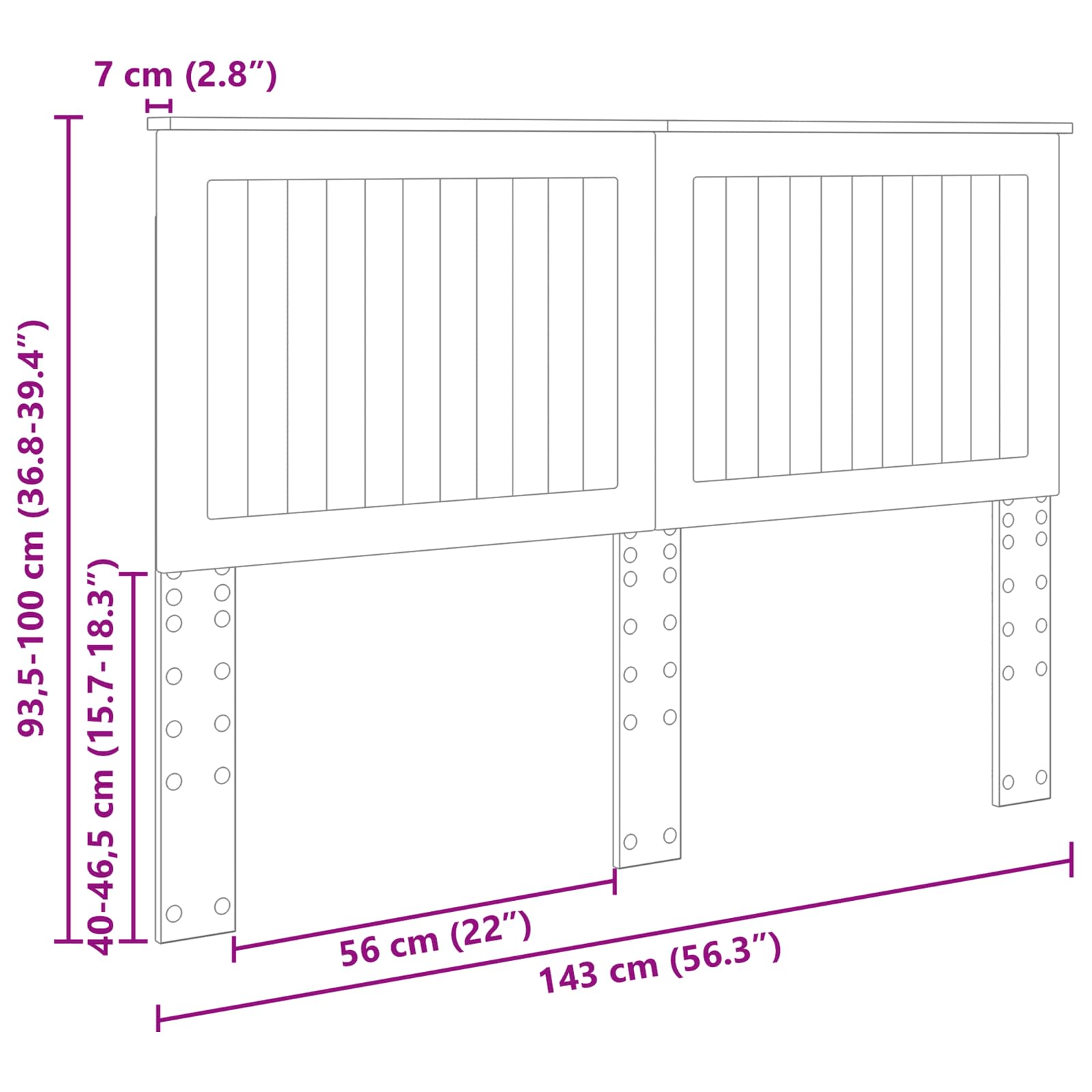 Uzglavlje s uzglavljem Betonski sivi 140 cm Konstruirano drvo