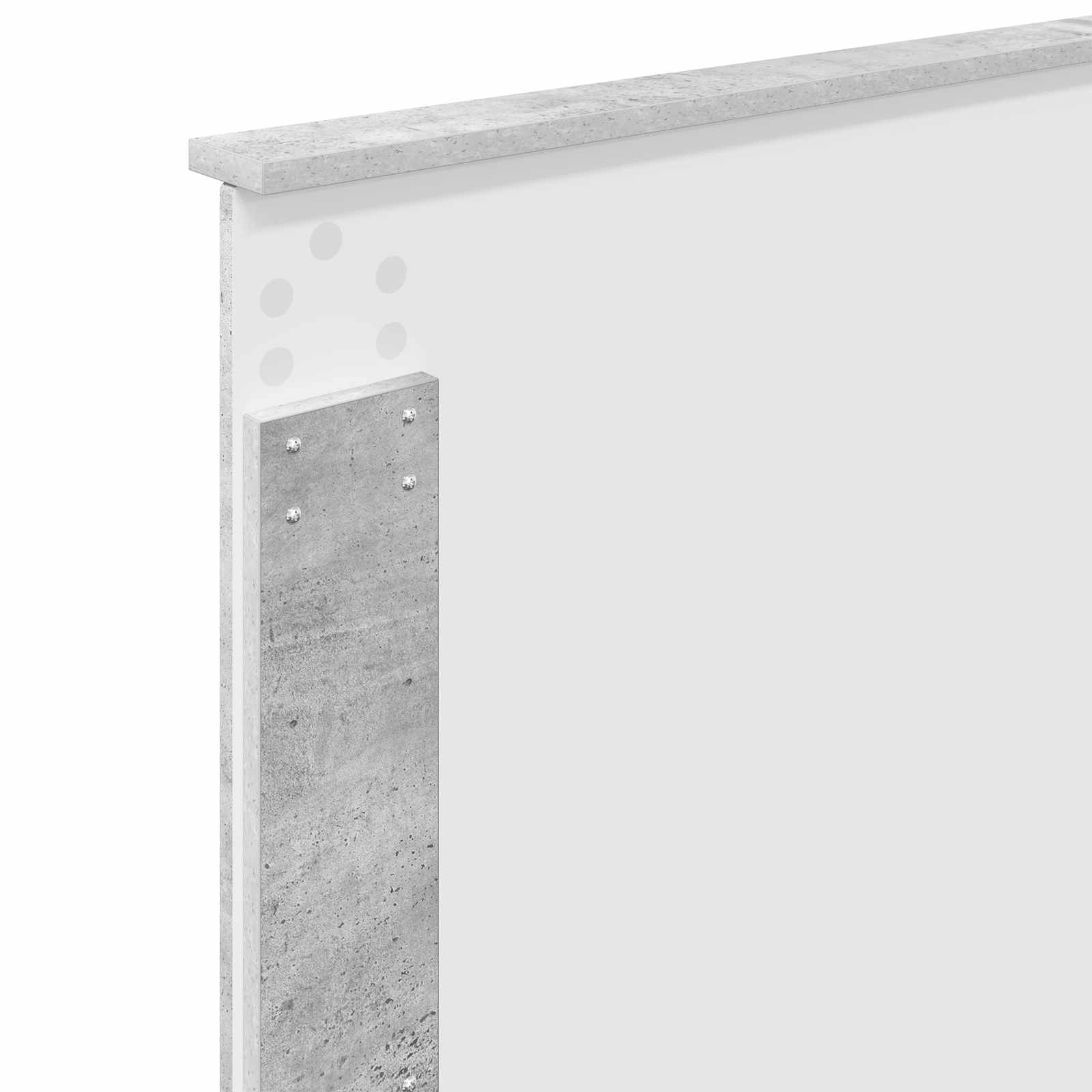 Uzglavlje s uzglavljem Betonski sivi 100 cm Konstruirano drvo