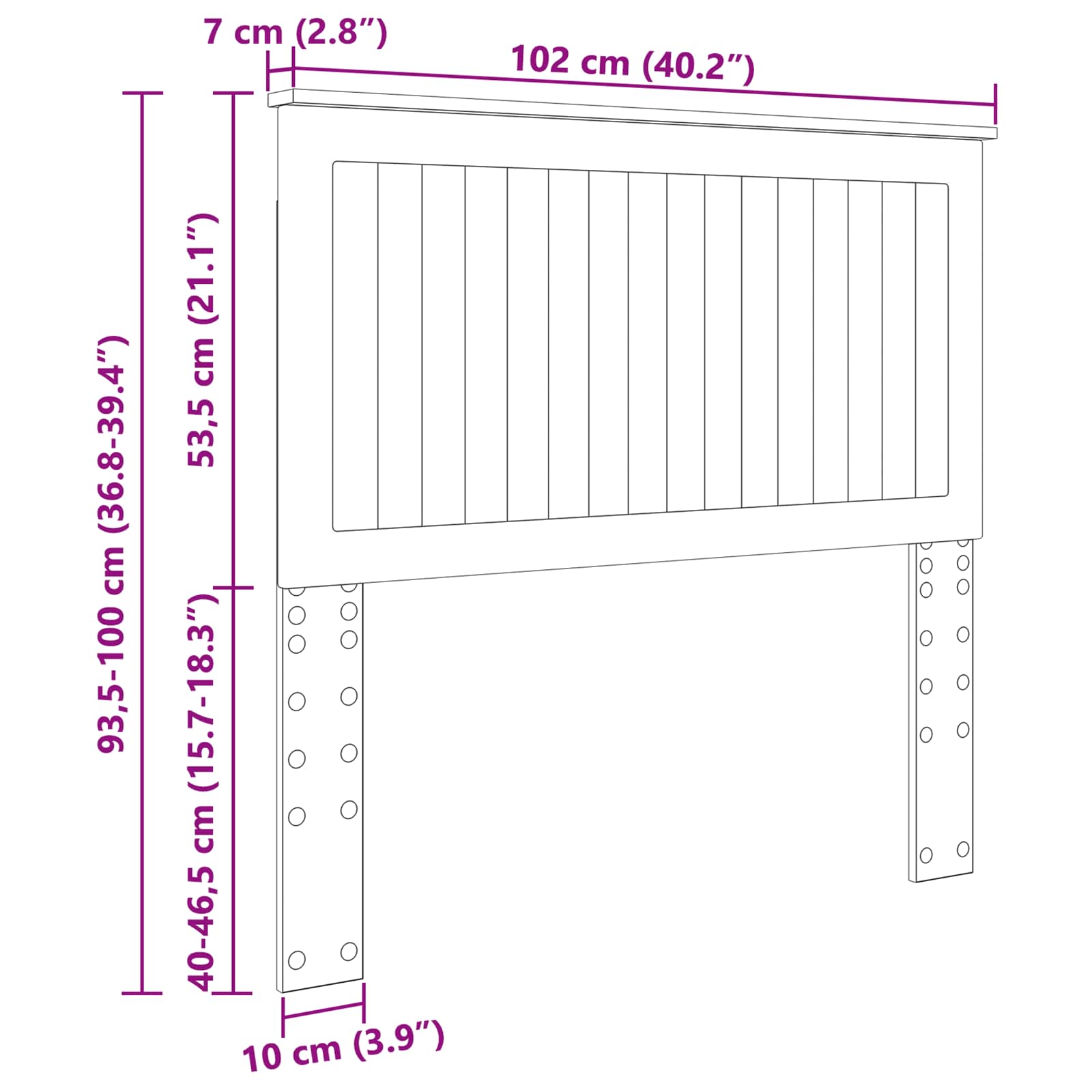 Uzglavlje s uzglavljem Staro drvo 100 cm Konstruirano drvo