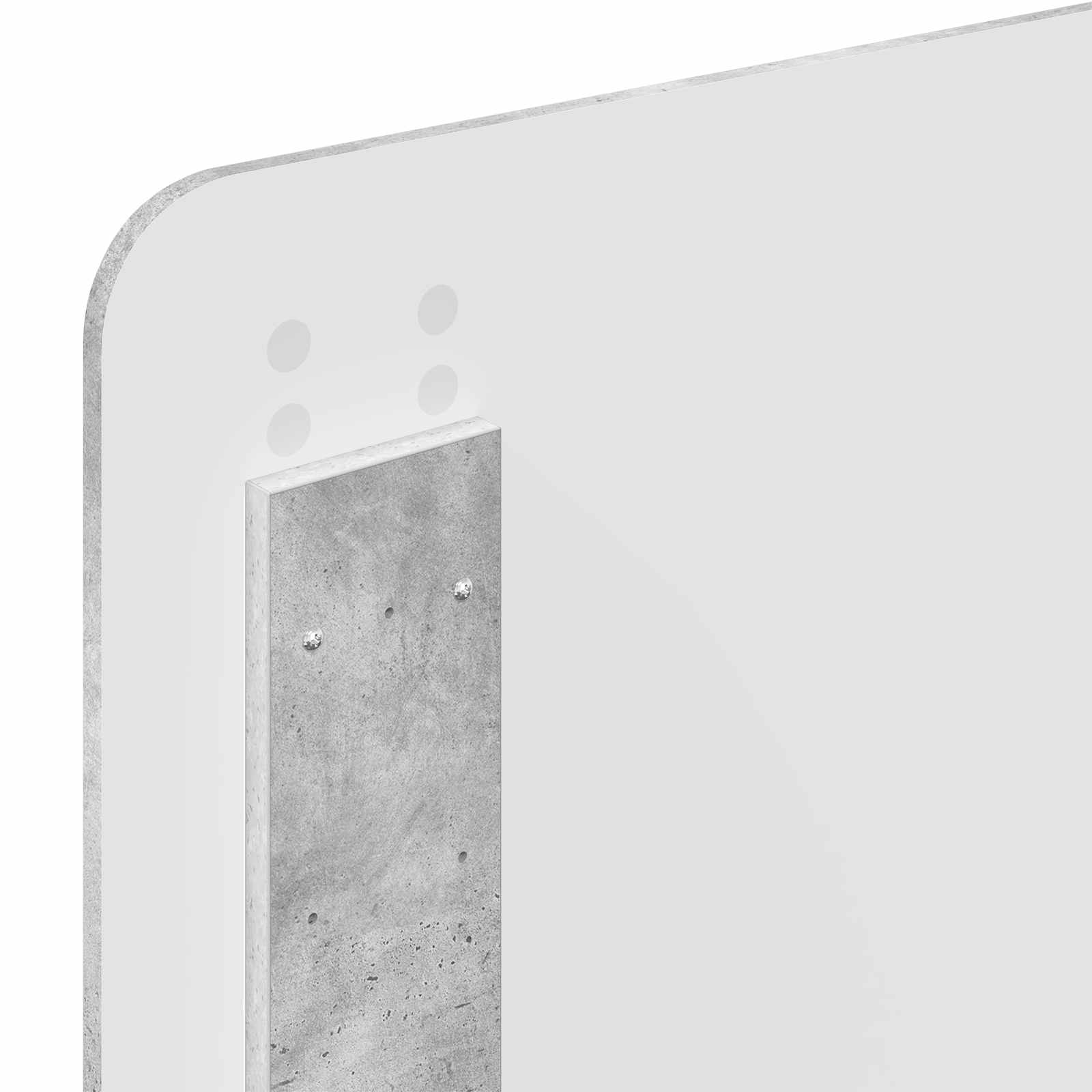 Uzglavlje Betonski sivi Konstruirano drvo