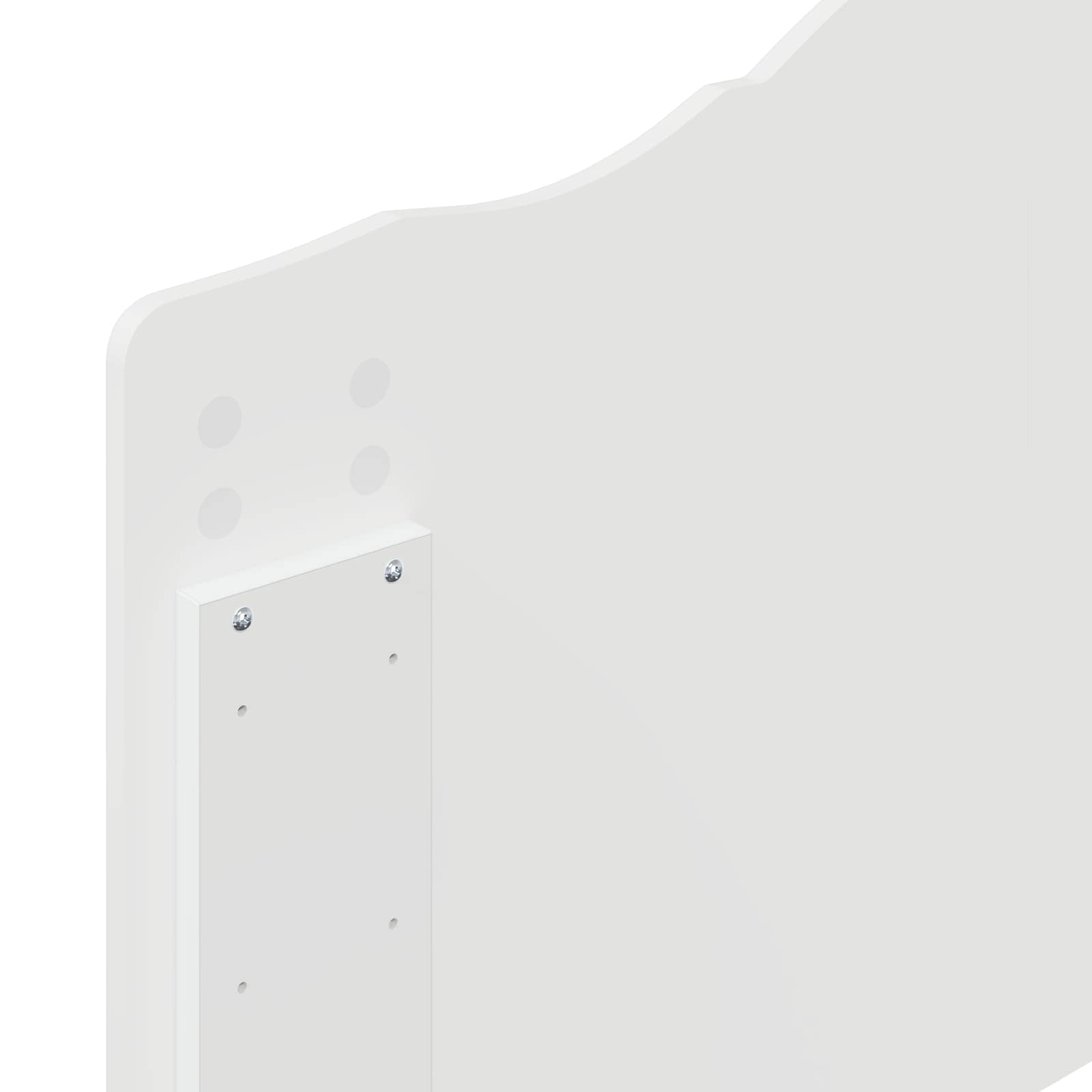 Uzglavlje Sjajno bijelo Konstruirano drvo